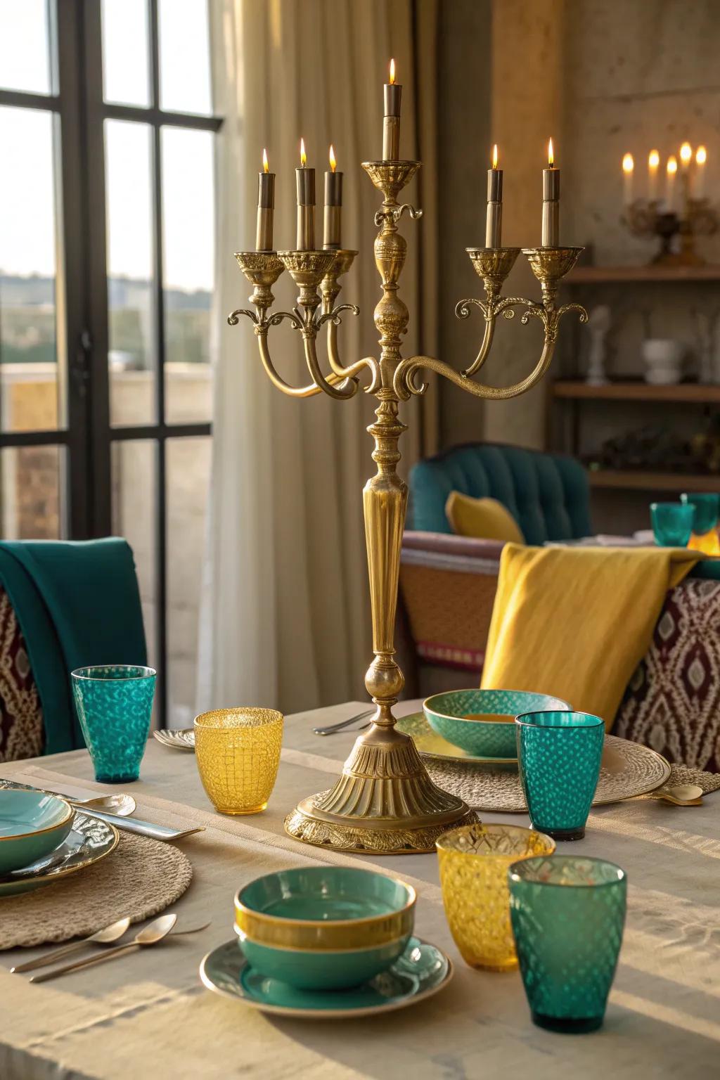Transform your dining experience with the timeless beauty of a chic candelabra.
