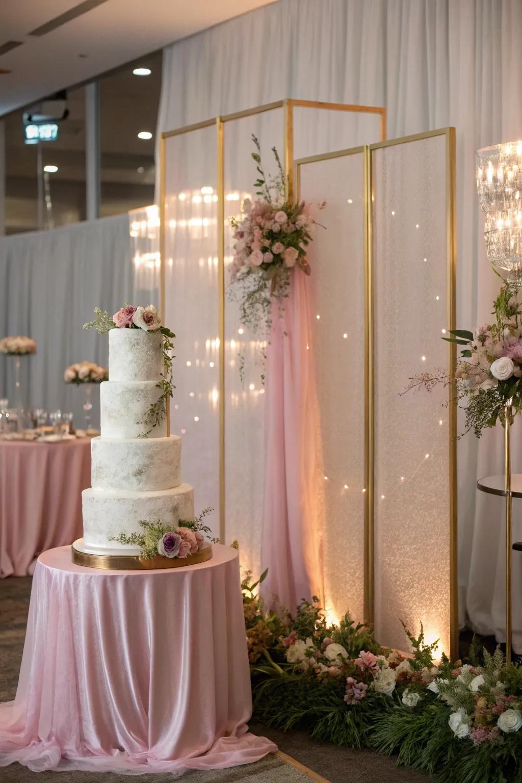 Embrace modern elegance with acrylic panels that offer a sleek, stylish backdrop.