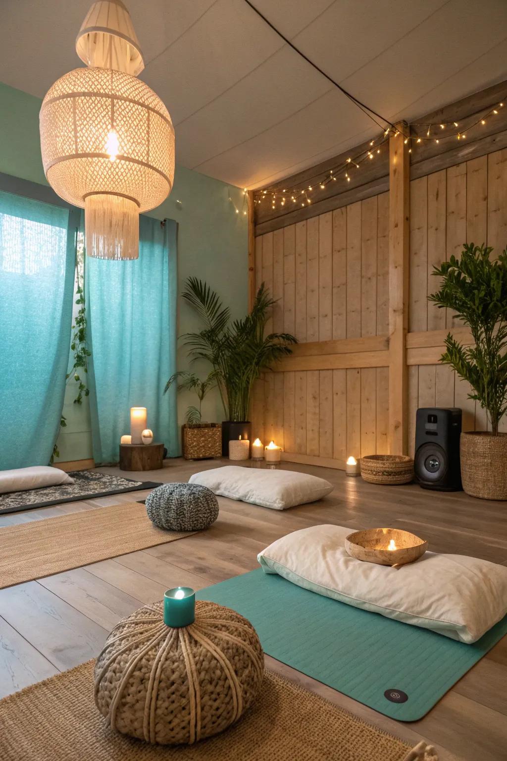 Blend tradition with technology for a modern yoga room experience. 📱 #SmartYoga #ModernHome