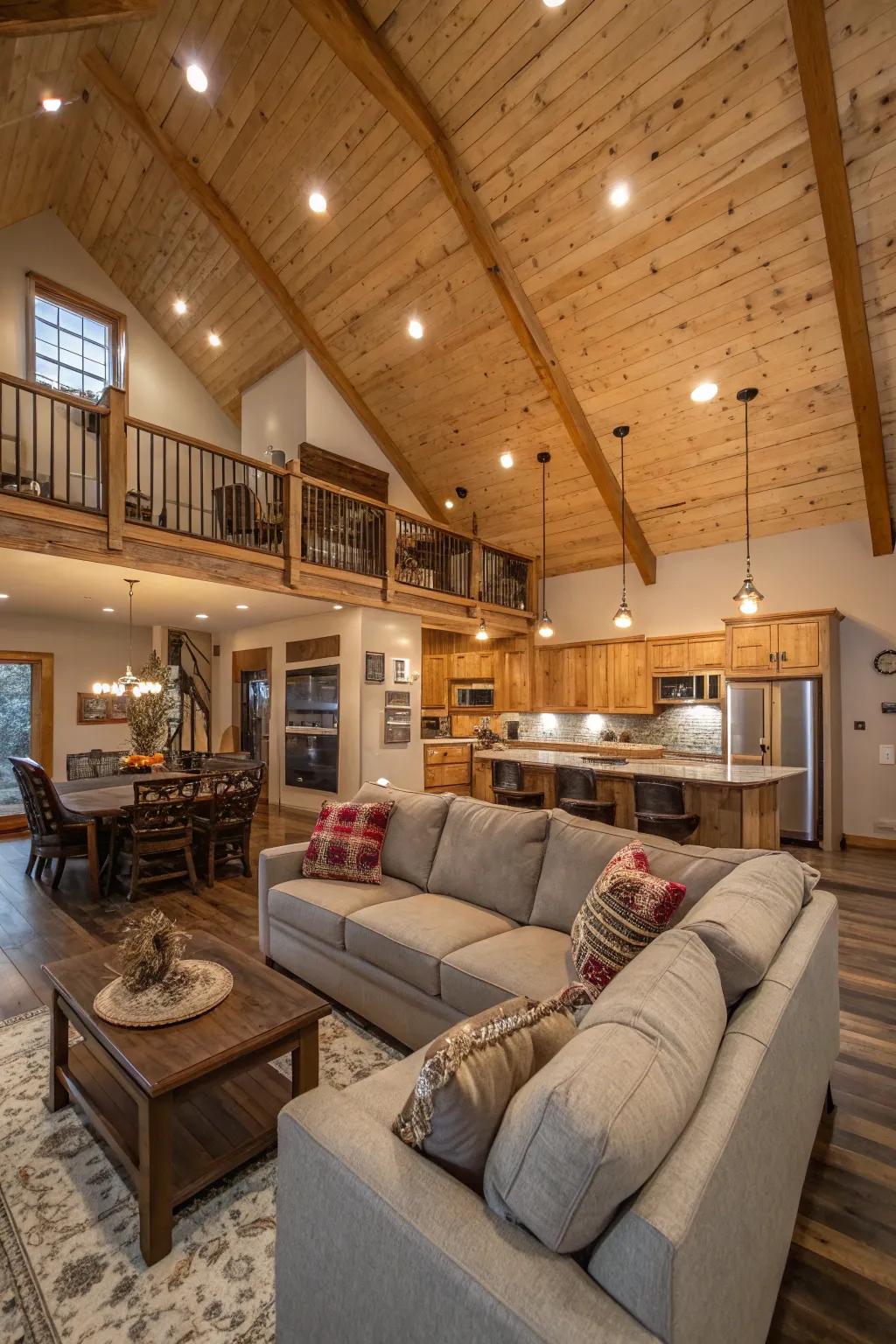 Experience the unity of open-concept living in your barndominium, where every space flows effortlessly into the next, creating an inviting and cohesive environment.