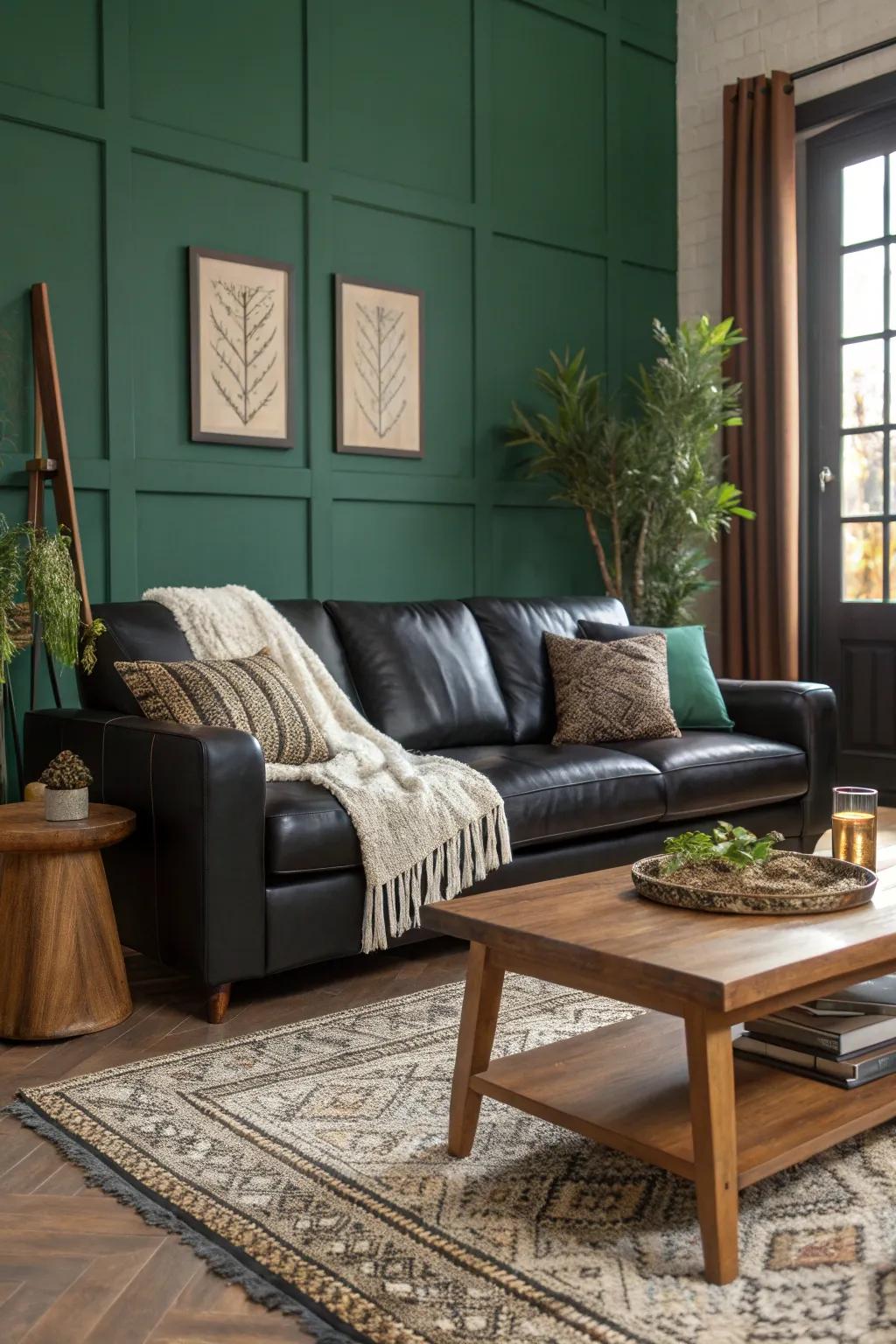 Minimalist elegance meets bold sophistication in this modern living room.