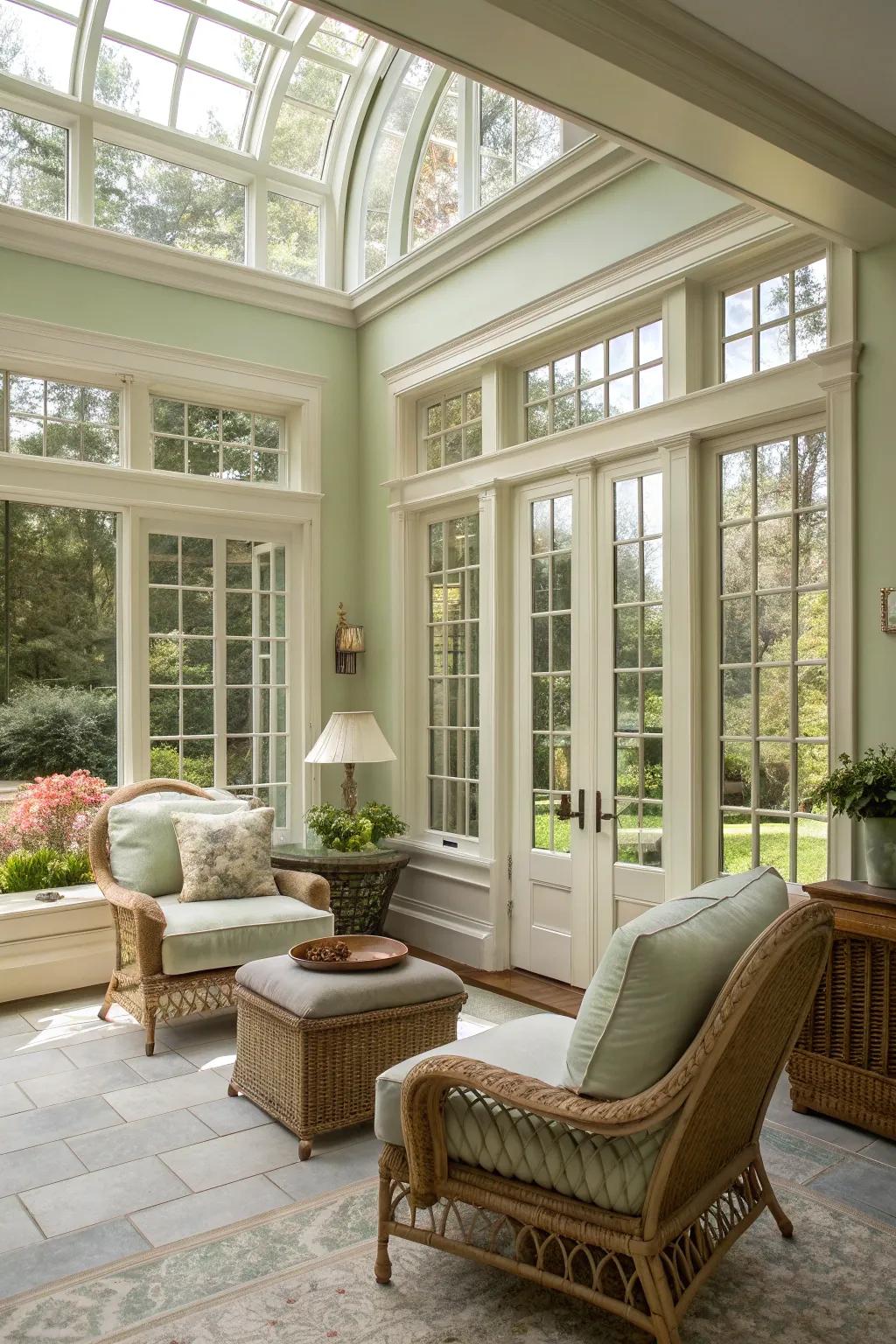 Bring the outdoors in with a sunroom that enhances your colonial home's charm. ☀️#Sunroom #ColonialStyle #HomeAddition