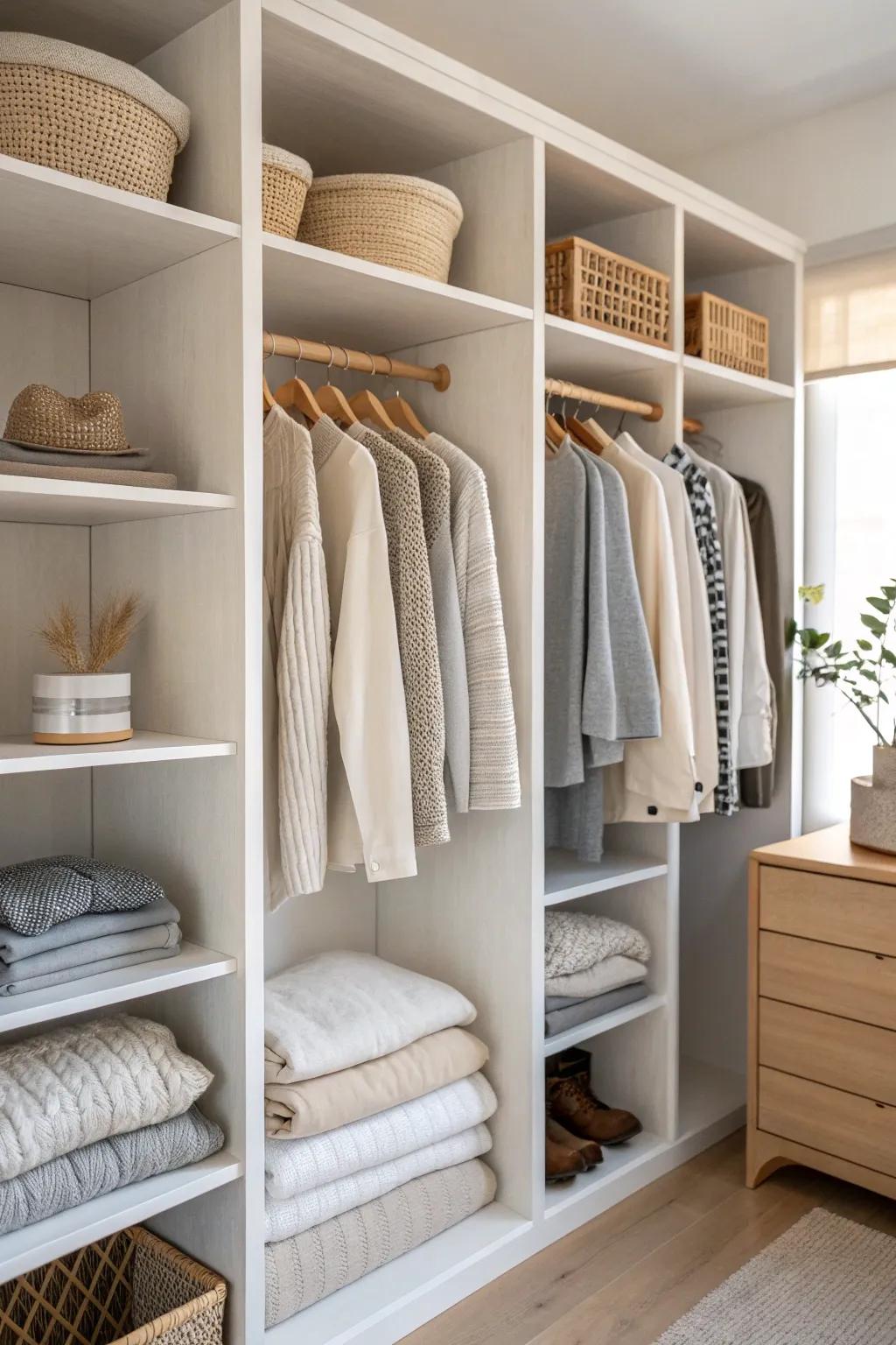 Step into a closet that feels like your personal fashion boutique.