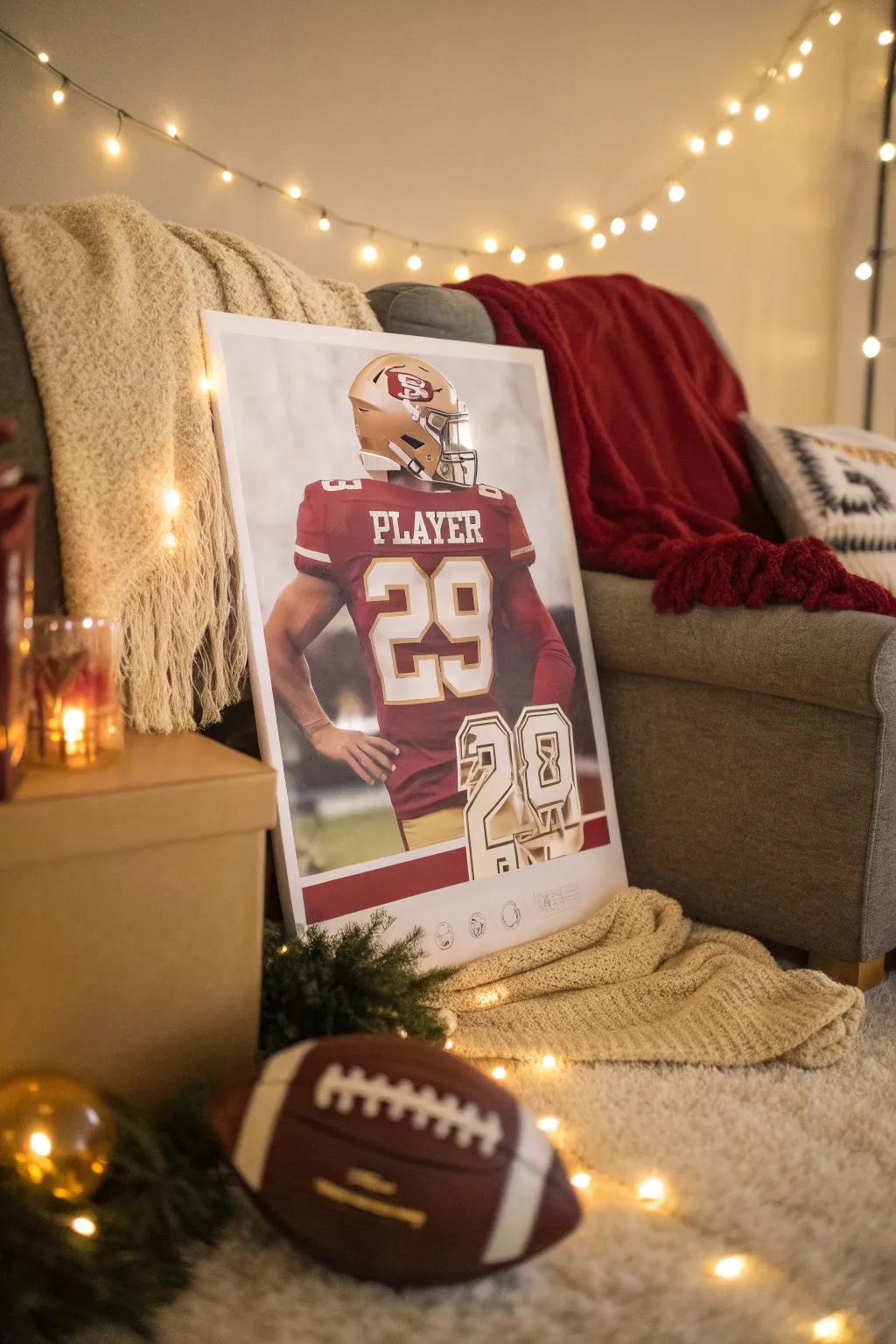 Show your admiration with a personalized player poster that stands out in any room.
