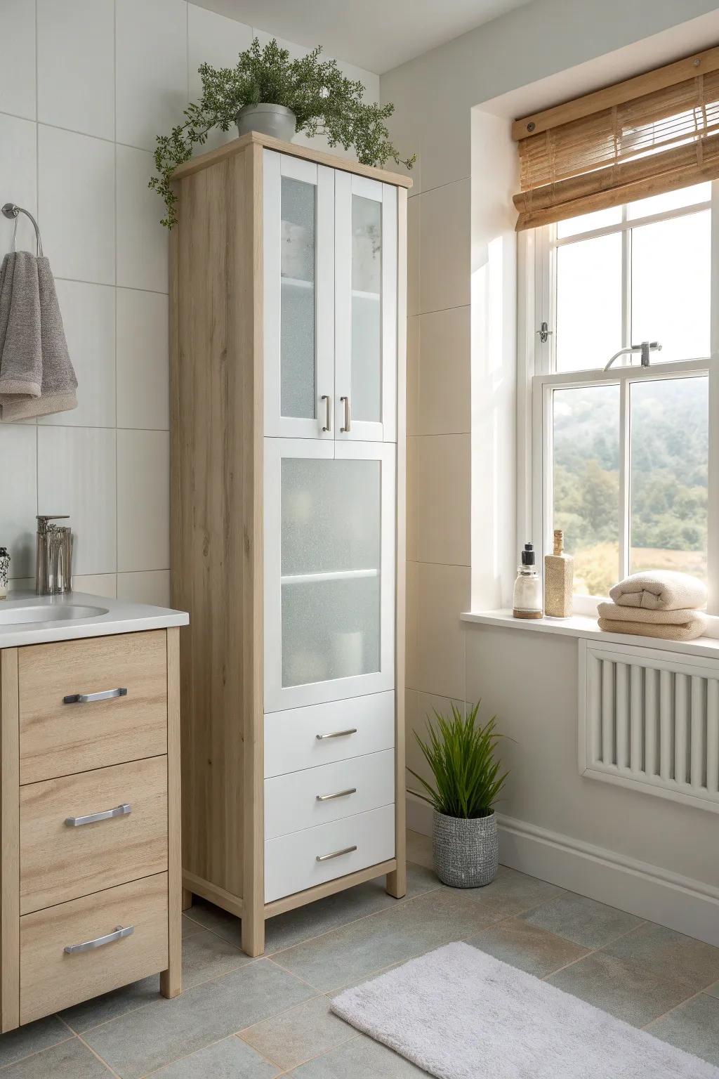 Elevate your bathroom style with sleek wall-mounted cabinets that declutter and delight!
