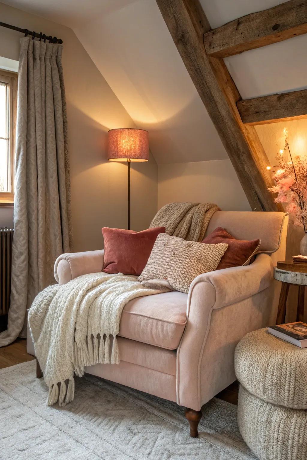 Dive into comfort with a plush seating area that invites you to relax.