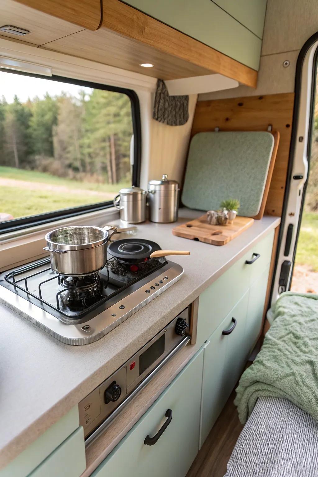 Cook up gourmet meals in even the tiniest kitchens with a smart, space-saving setup.