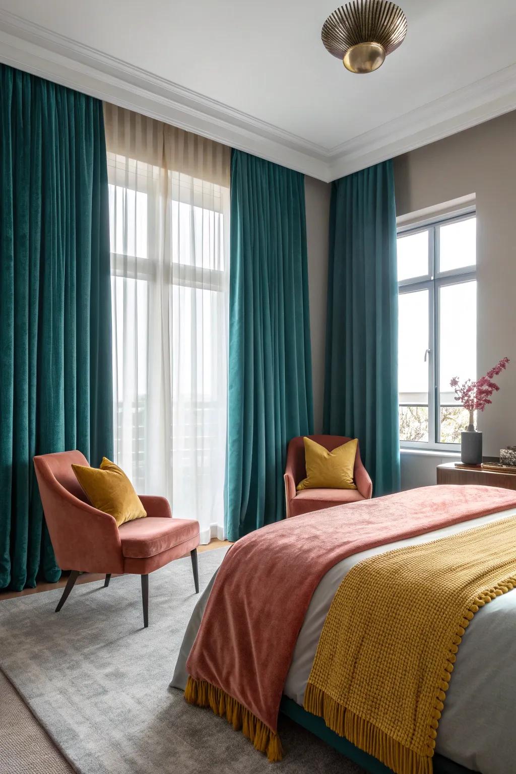 Elevate your bedroom’s elegance with stylish window treatments that enhance the space.