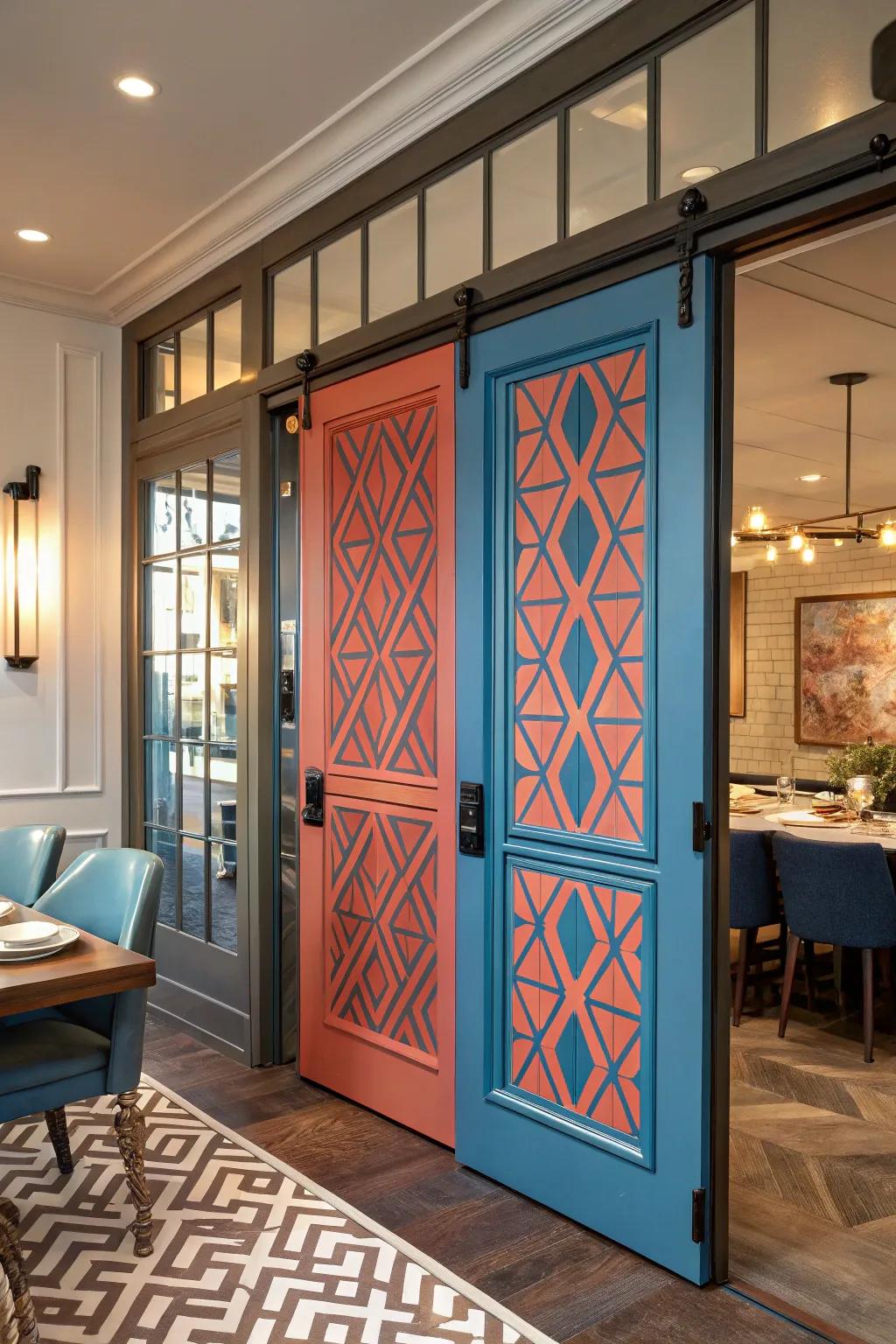 Unleash creativity with patterned doors that are a feast for the eyes.