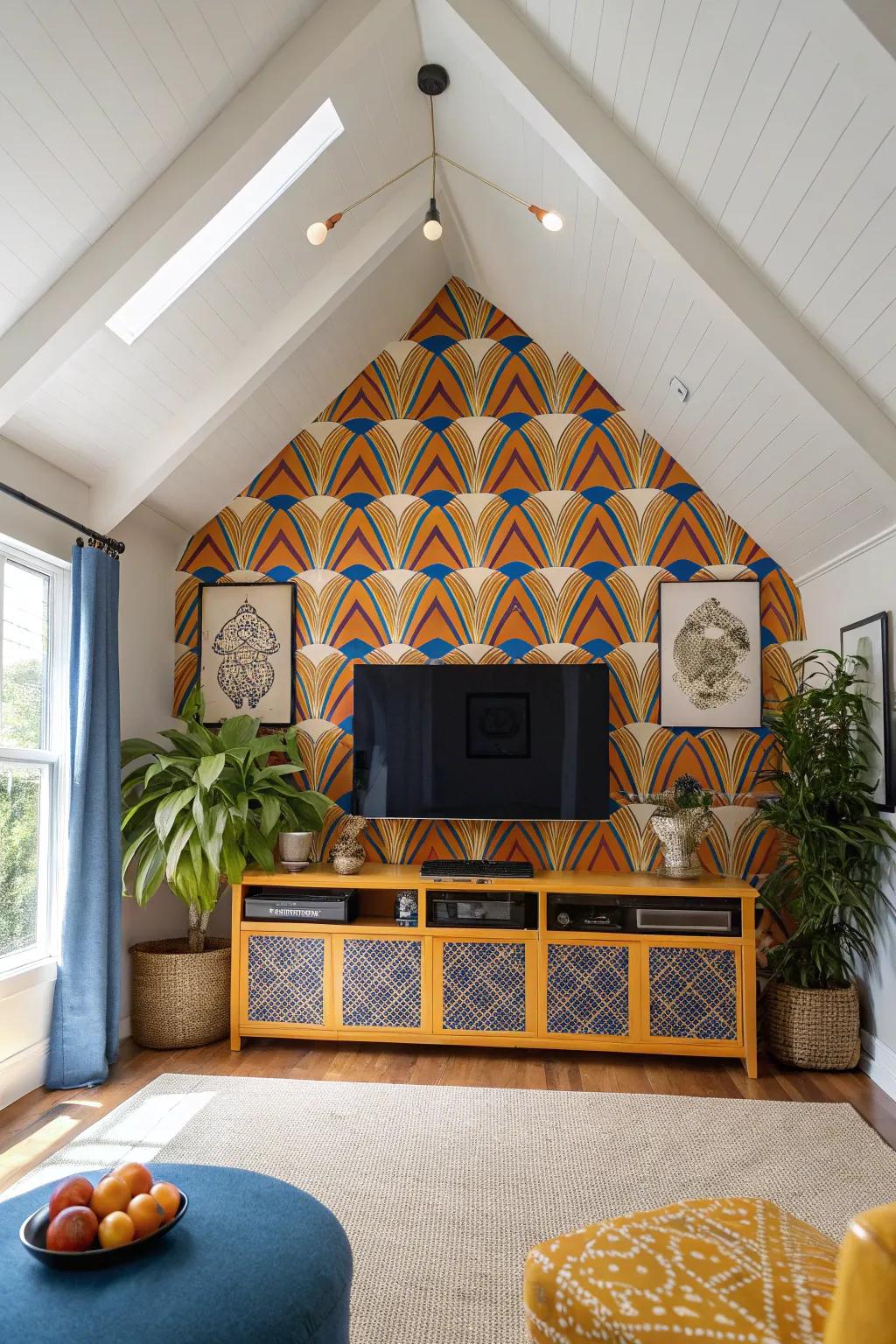 Bold patterns create a dynamic and eye-catching feature, perfect for adding character to your home.