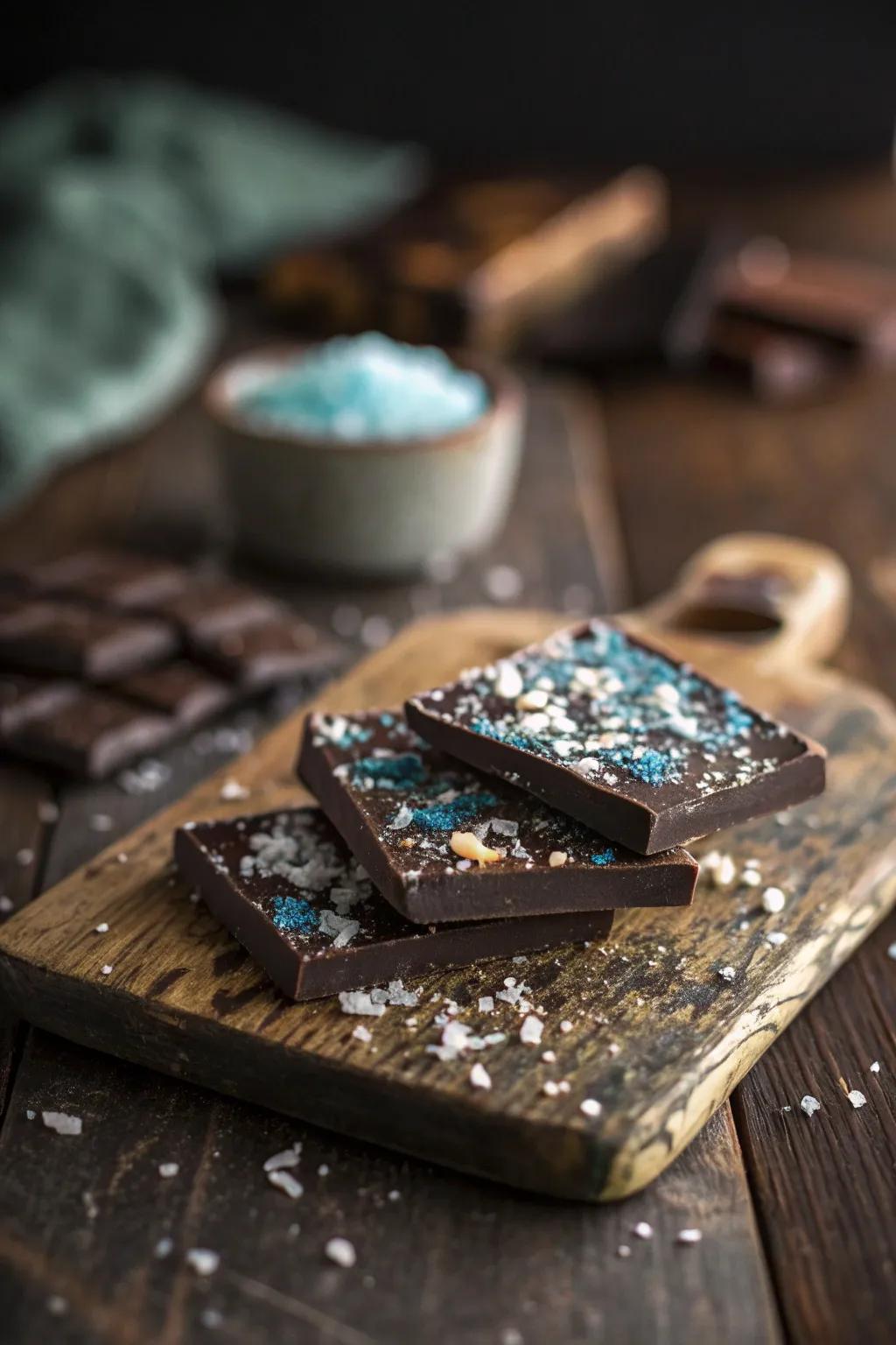 Elevate your holiday bark with a touch of sea salt sophistication.