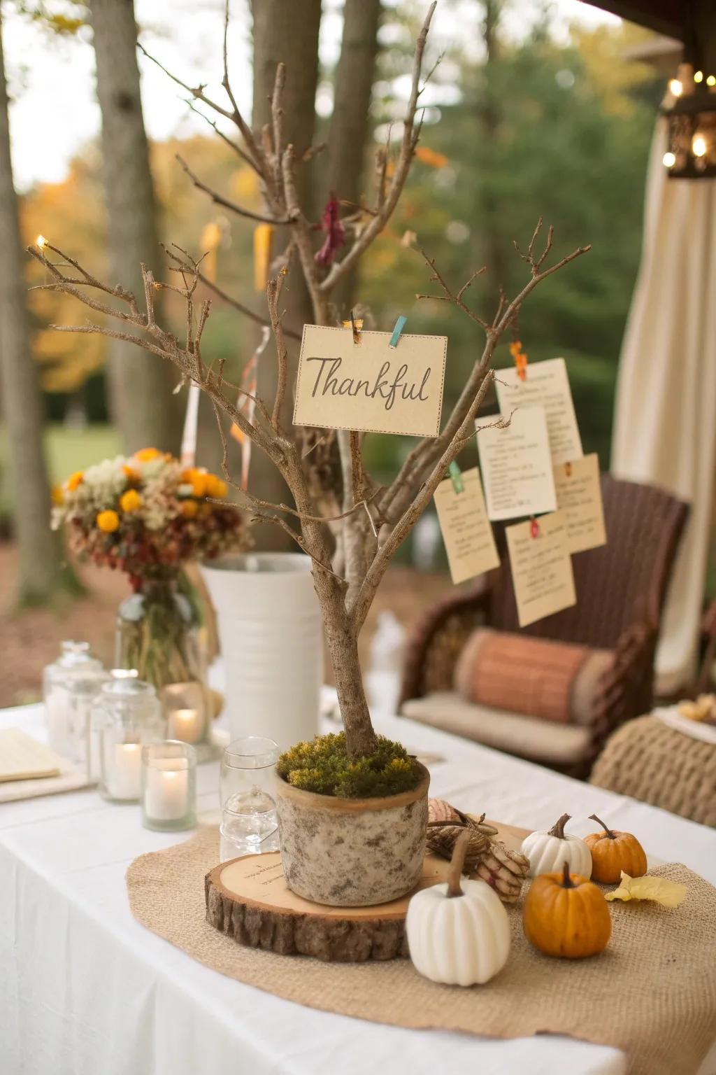 Celebrate gratitude with a thankful tree that captures the spirit of the season.