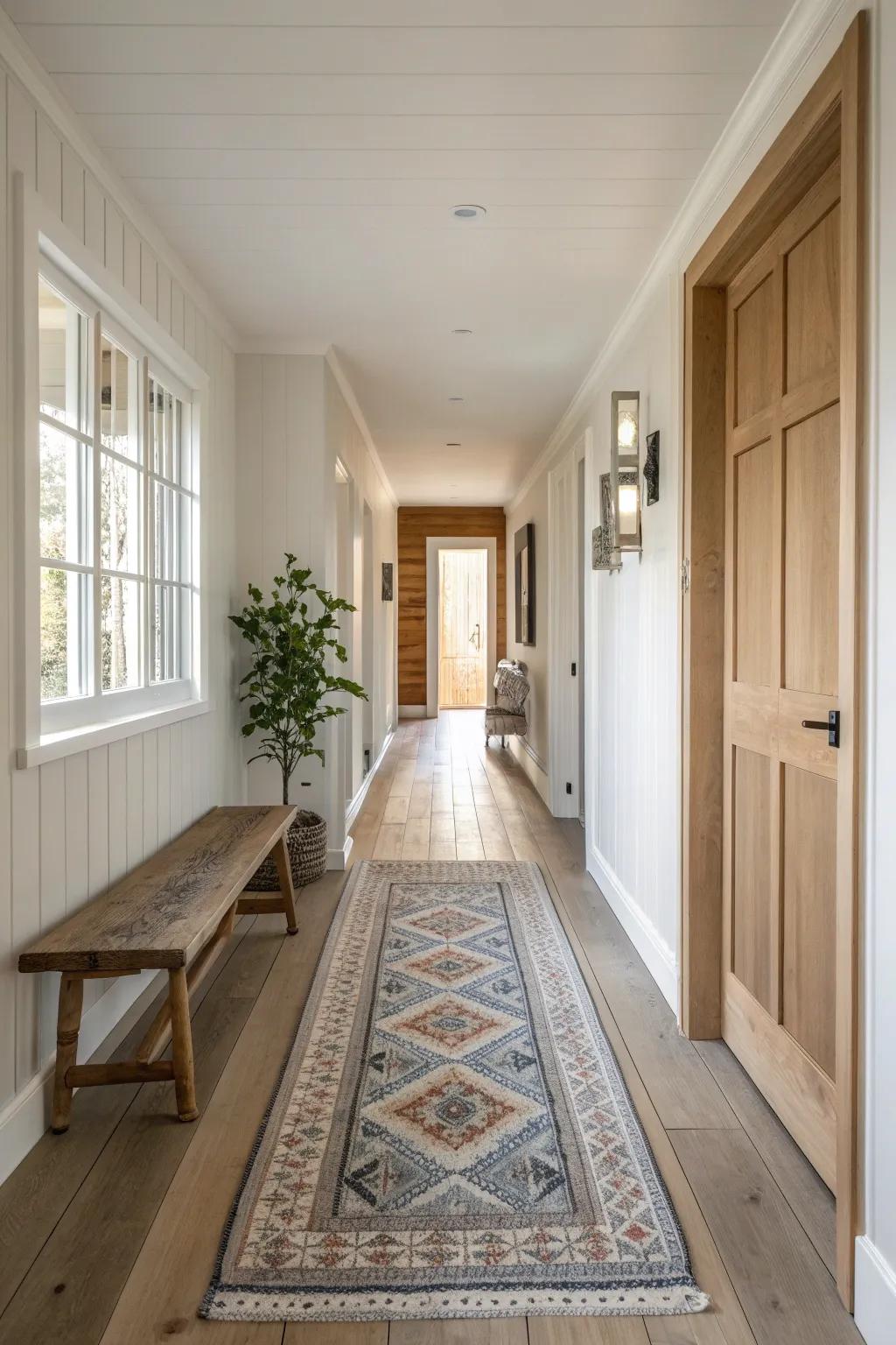 Achieve a unique look by blending modern and traditional styles in your runner.