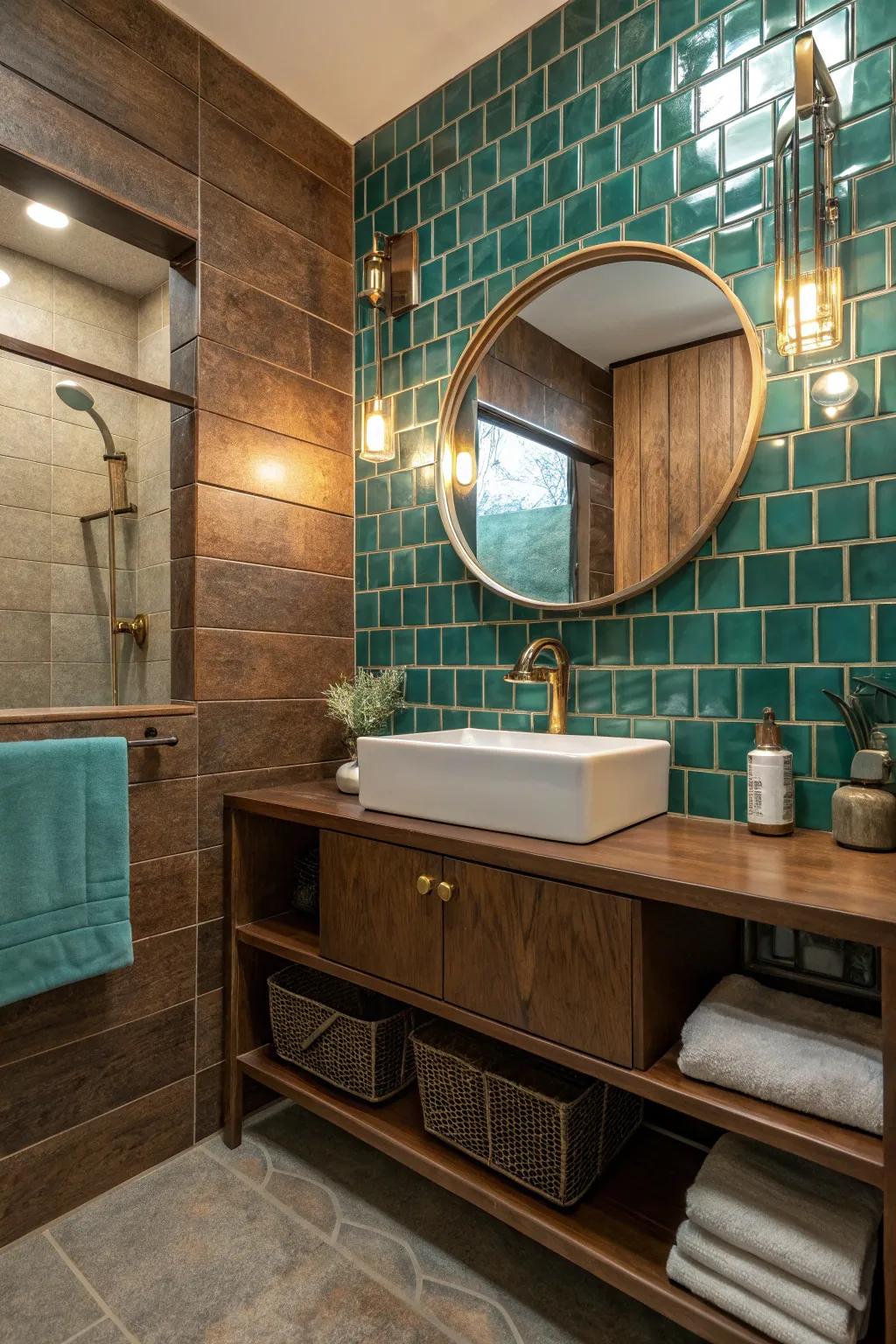 Allow your tiles to shine by pairing them with minimalistic decor that complements their beauty.