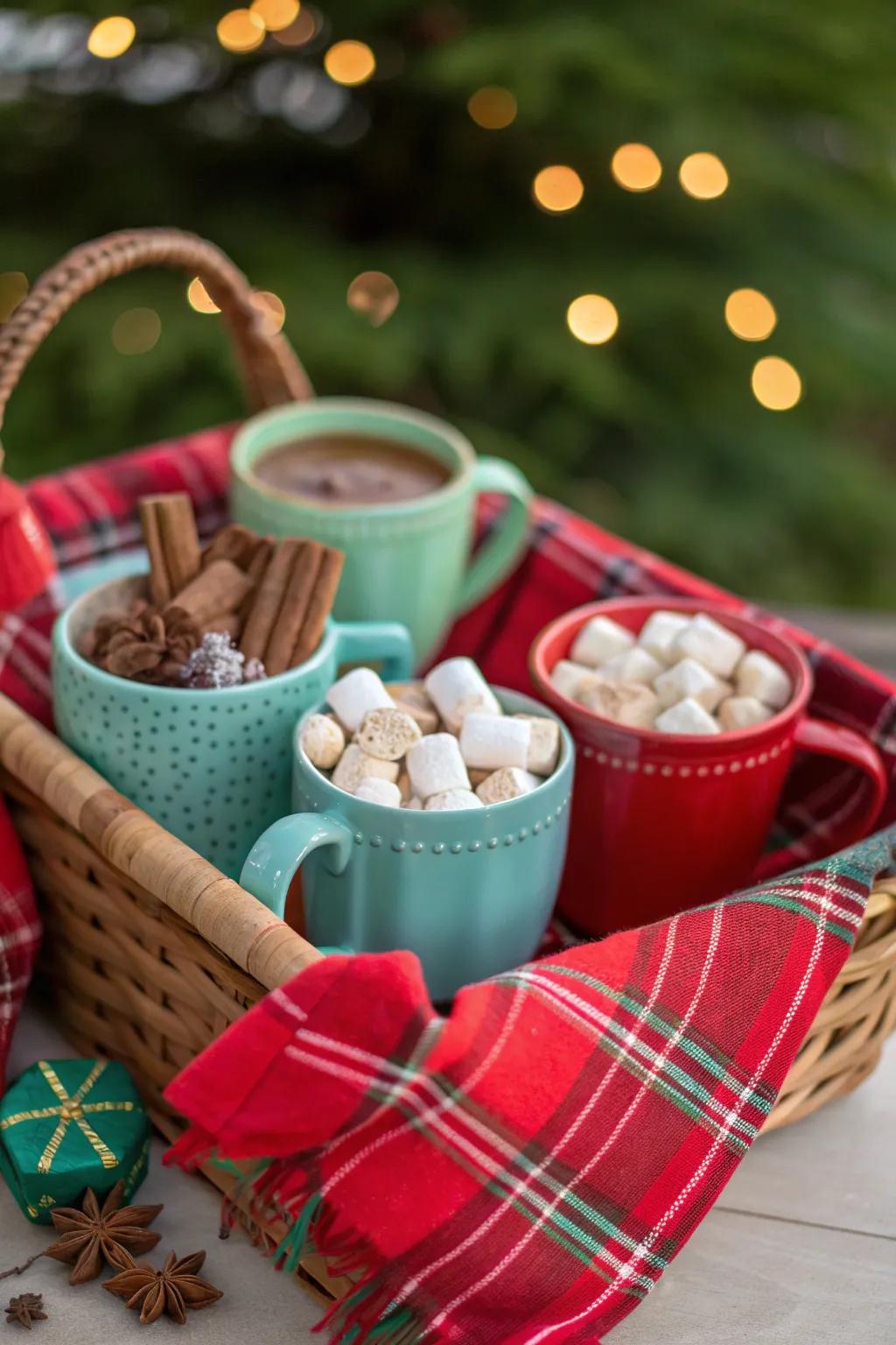 Warm up your winter with a delightful cocoa basket that's as comforting as it is delicious.