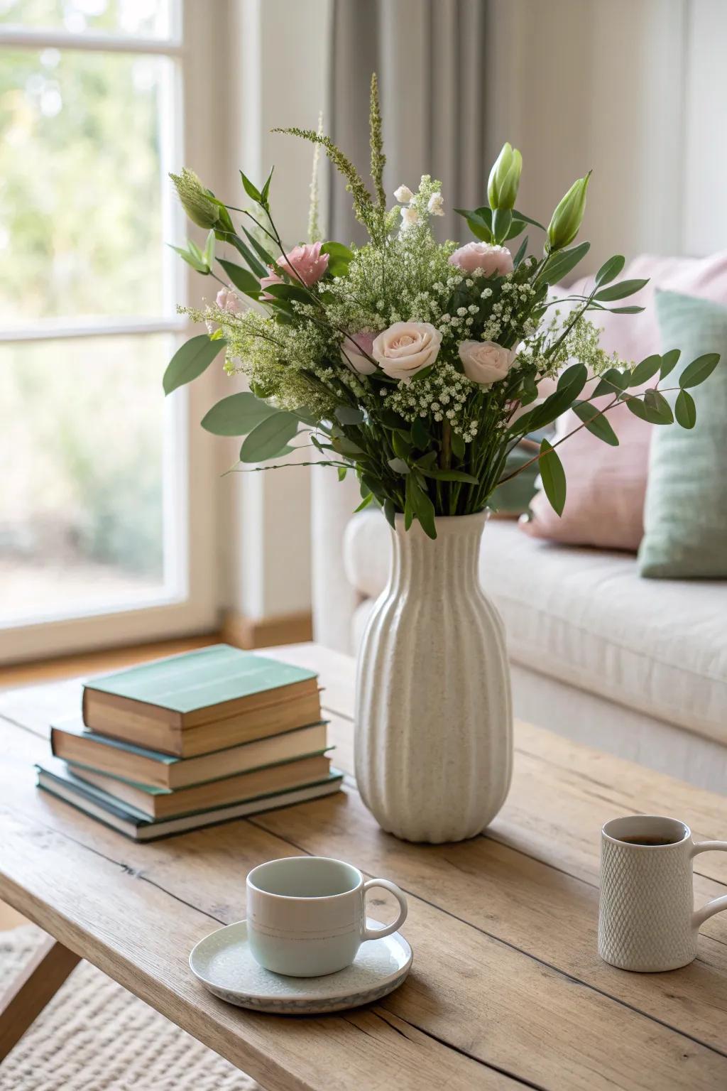 Fresh blooms breathe life into your decor, making your space feel vibrant and welcoming.