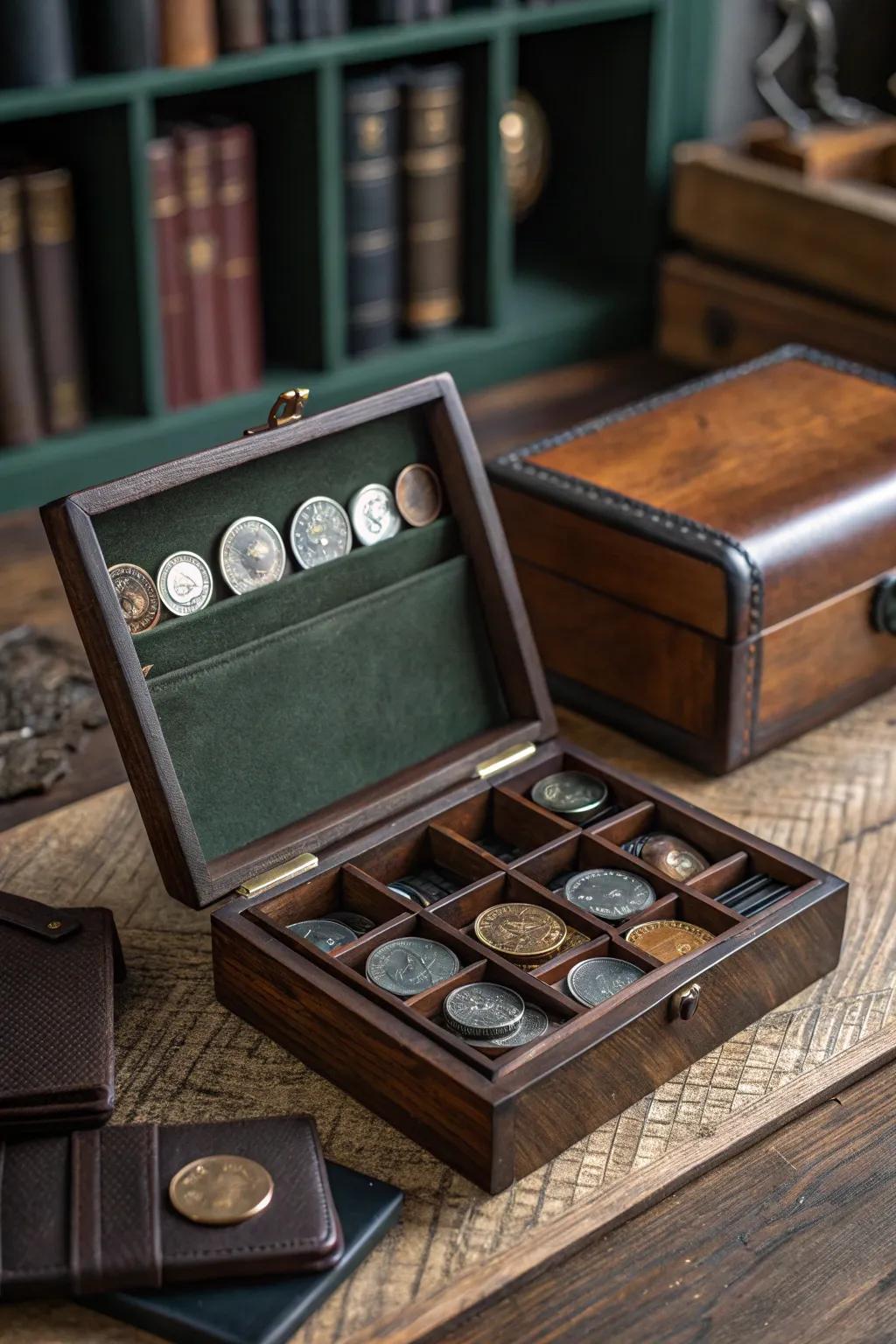 Organize your treasures with a decorative box that offers both style and protection.