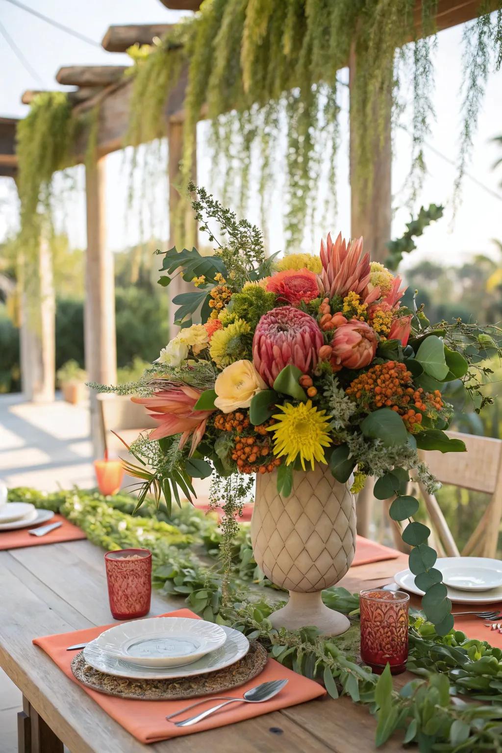 Florals and greenery breathe life into any space, creating a fresh and inviting atmosphere.