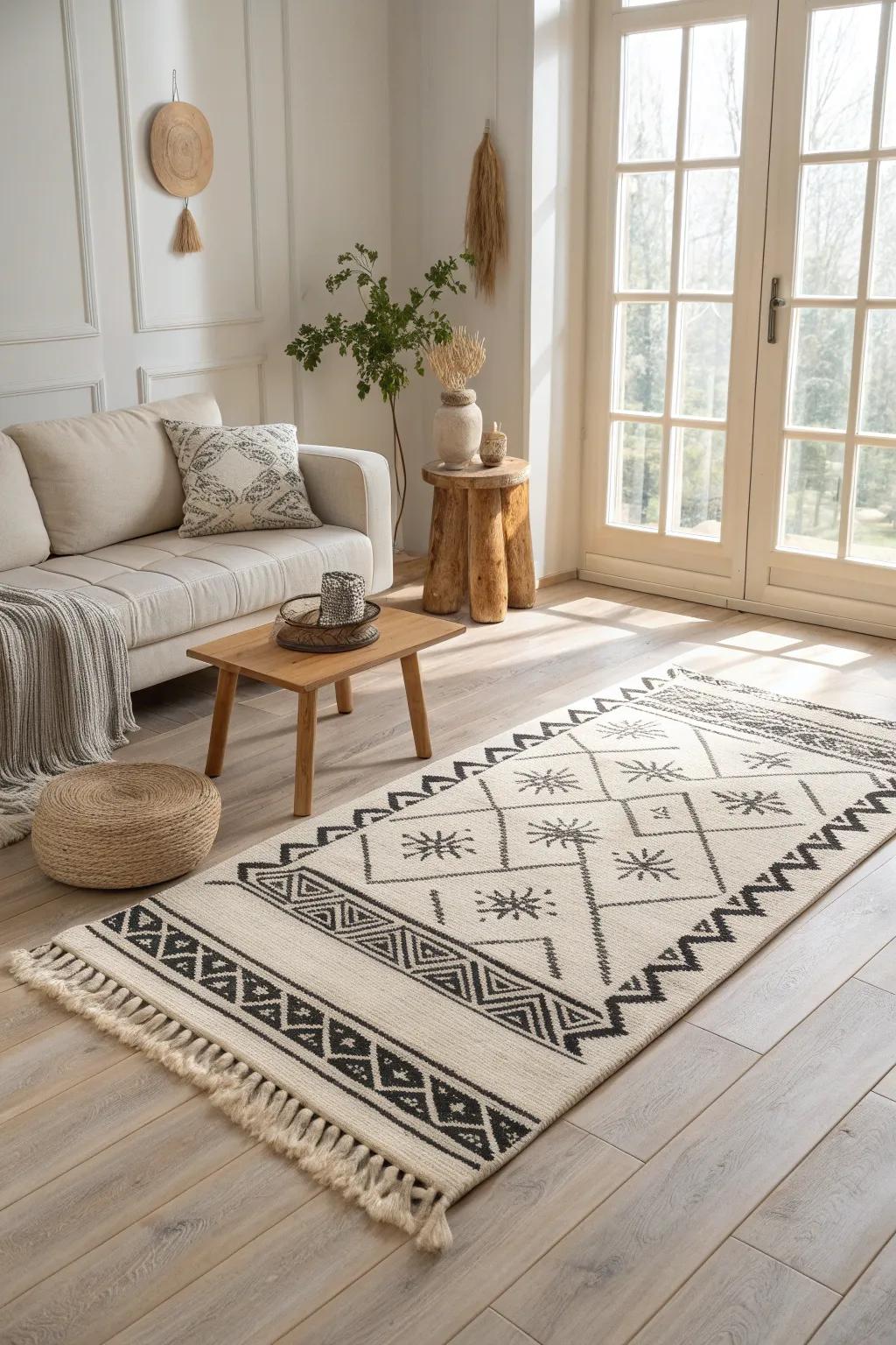 Harness the power of contrast with monochrome patterns for a bold and timeless look.