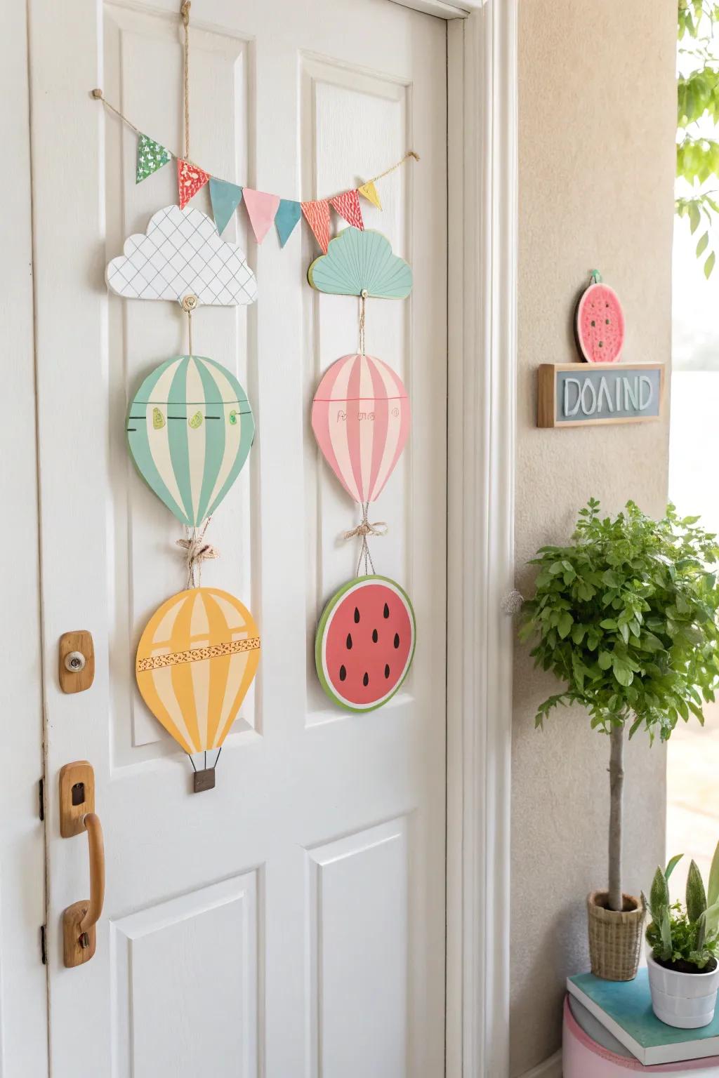 Let your door tag take flight with whimsical shapes and vibrant designs! ✨ #DormDecor #CreativeSpaces