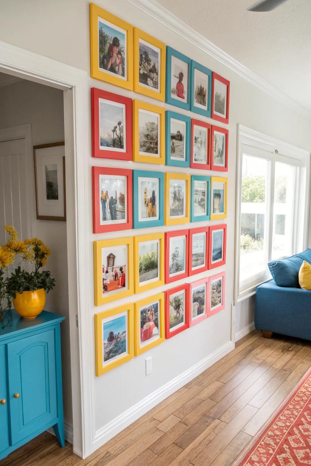 Achieve a sleek and organized look with a minimalist photo grid layout.