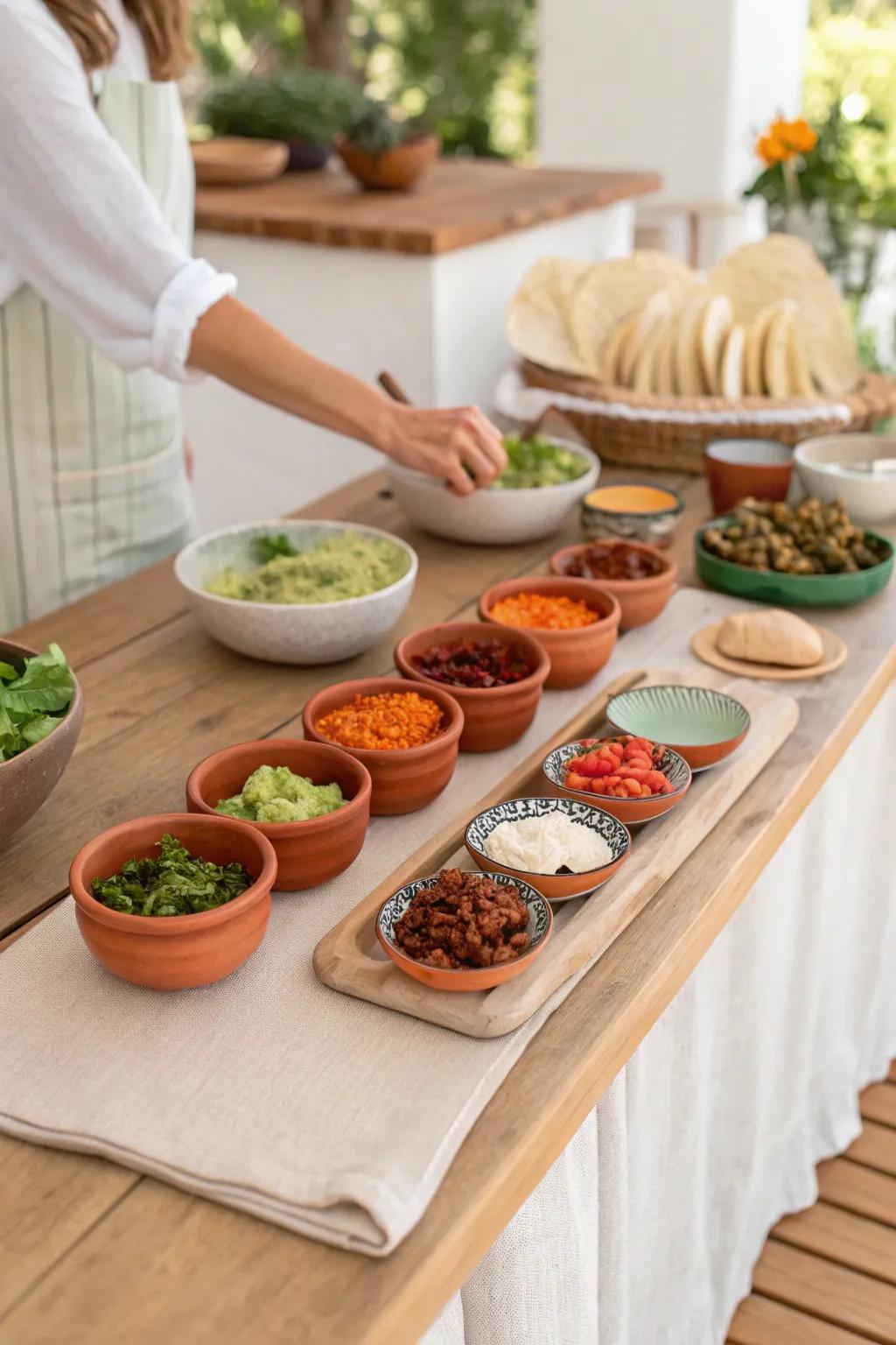 Spice up your gathering with a vibrant DIY taco bar that's sure to delight every guest.