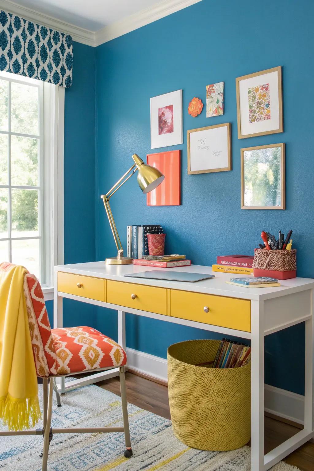Add a splash of color to energize and enliven your workspace.