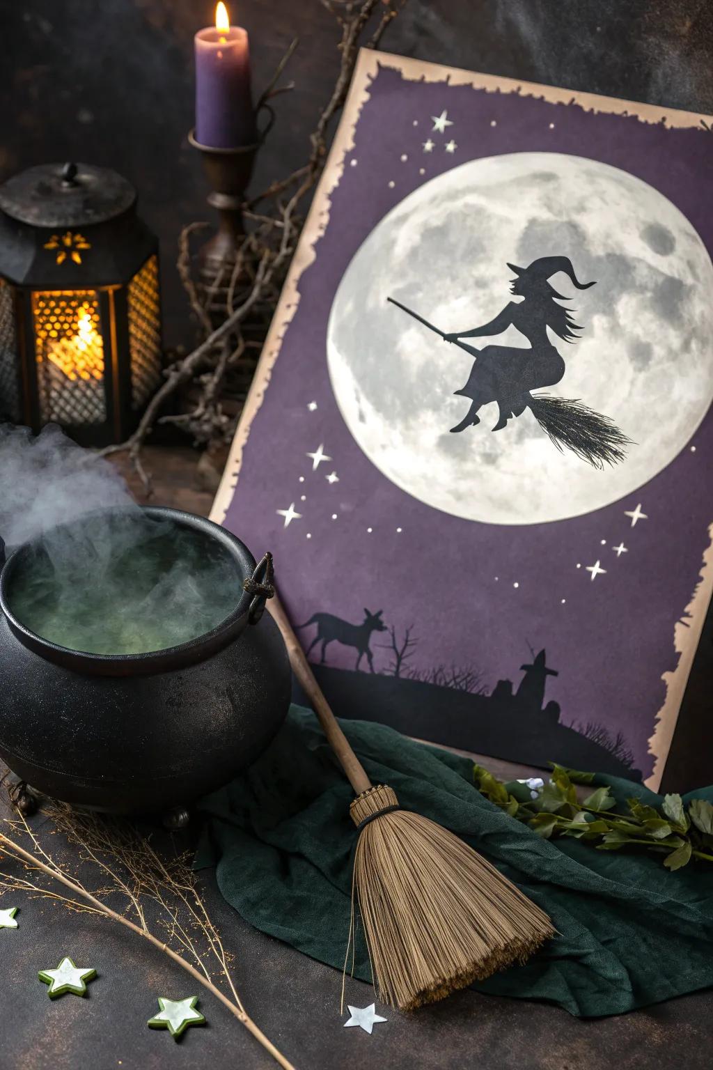 Conjure up some magic with a witchy wonder poster that sets the scene for a spellbinding Halloween.