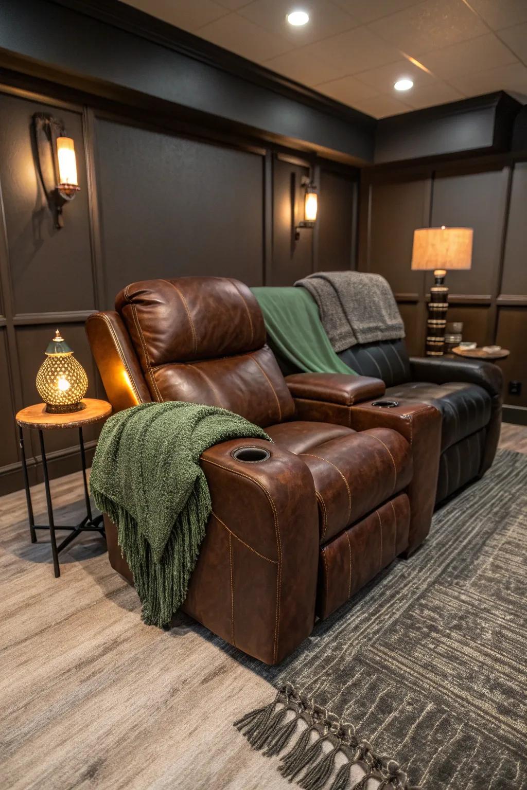 Relax in style with seating that offers ultimate comfort for those long movie marathons.