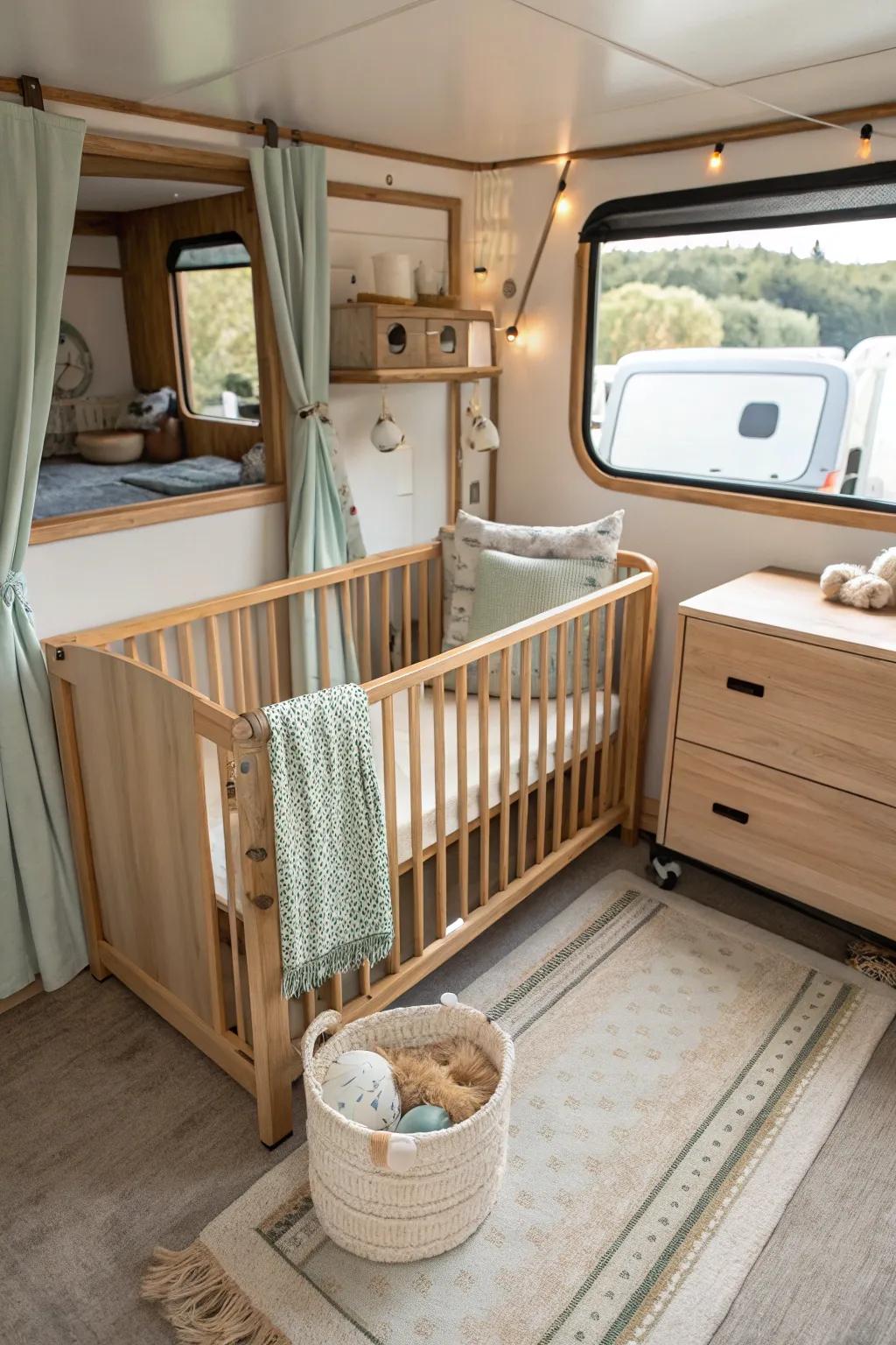 Maximize space with multifunctional cribs that easily transform as your baby grows.