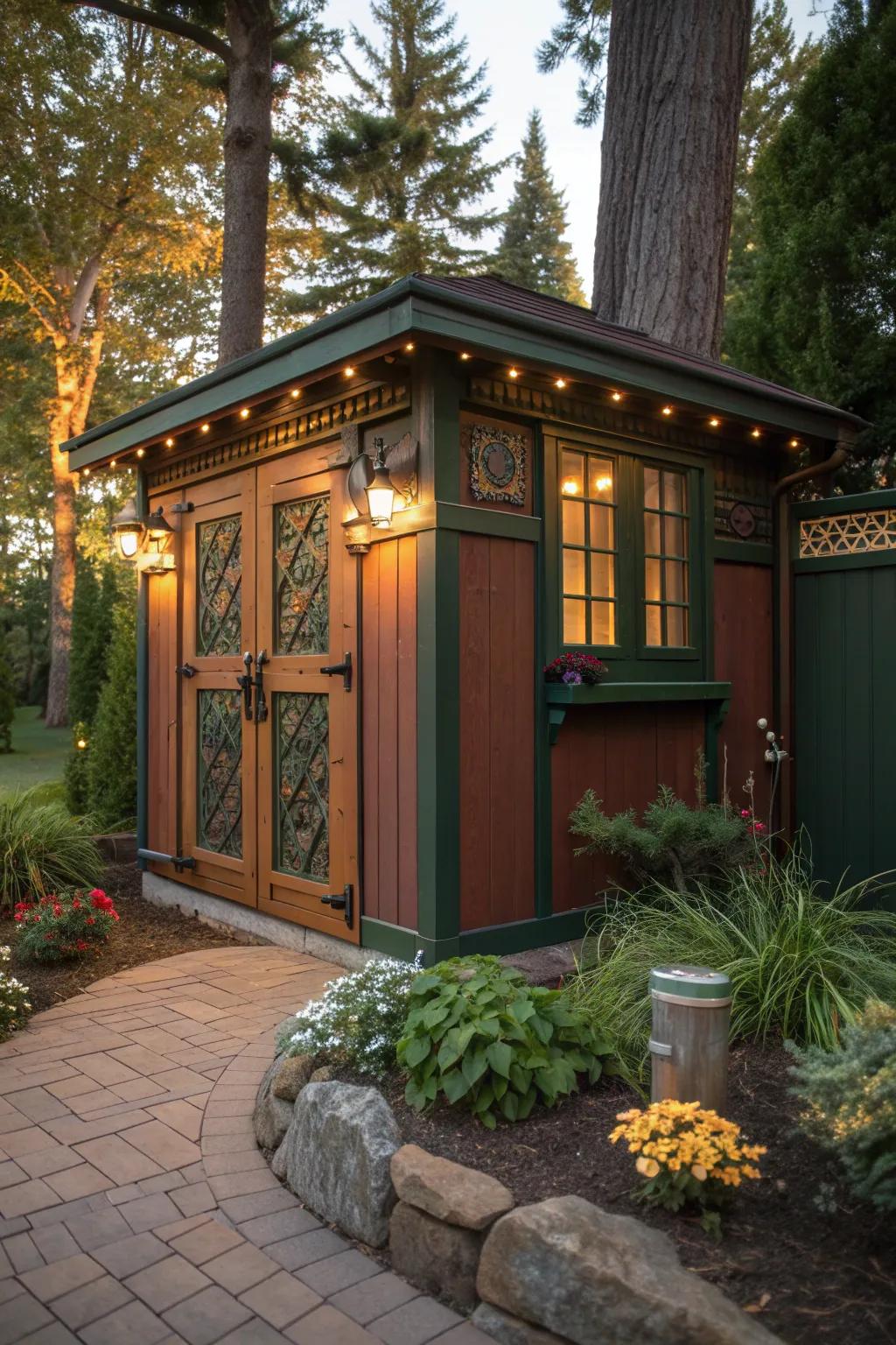 Intricate corners bring elegance and style, making your shed a proud part of your landscape.