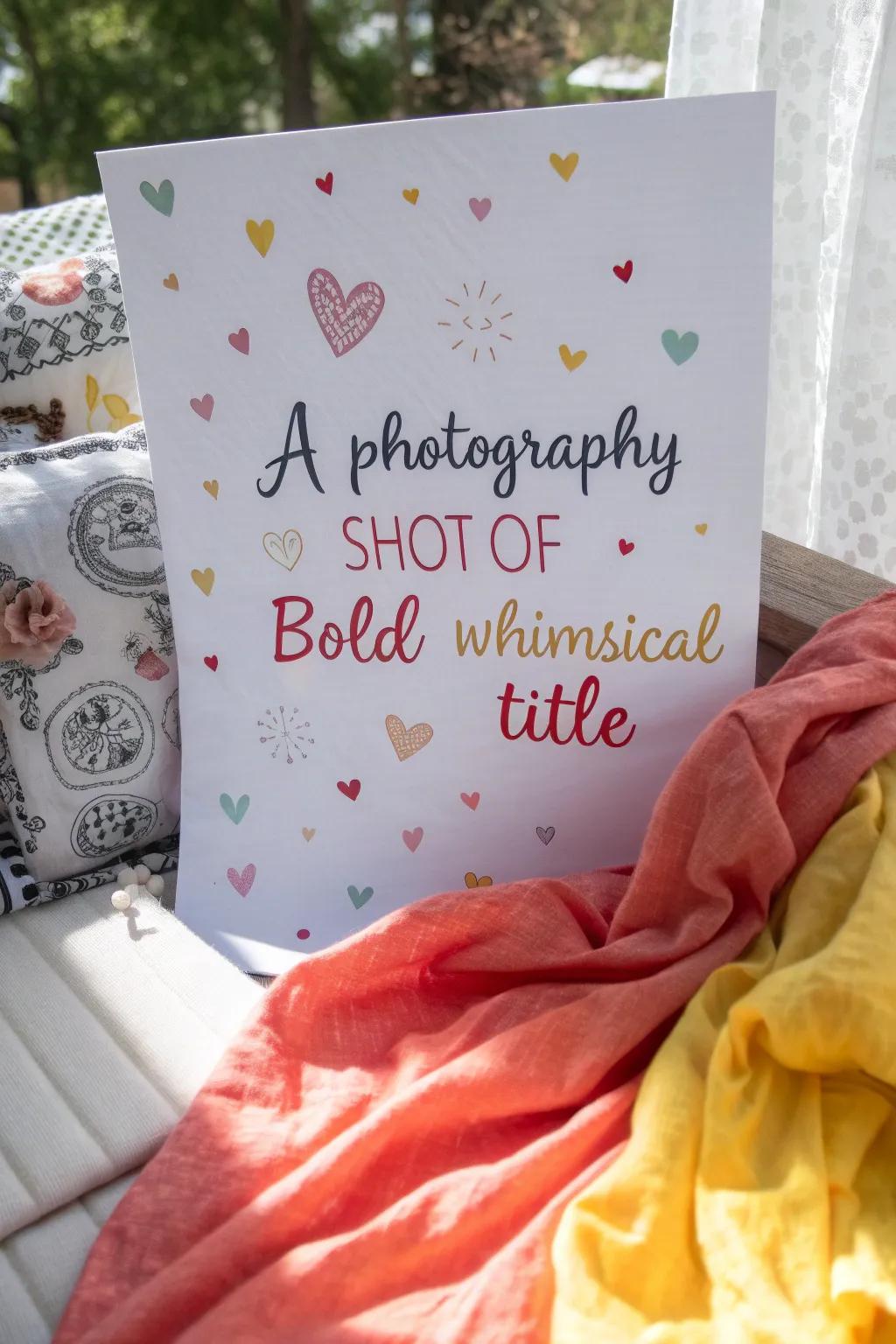 Doodles add a playful and whimsical touch to your titles, making them stand out with charm.