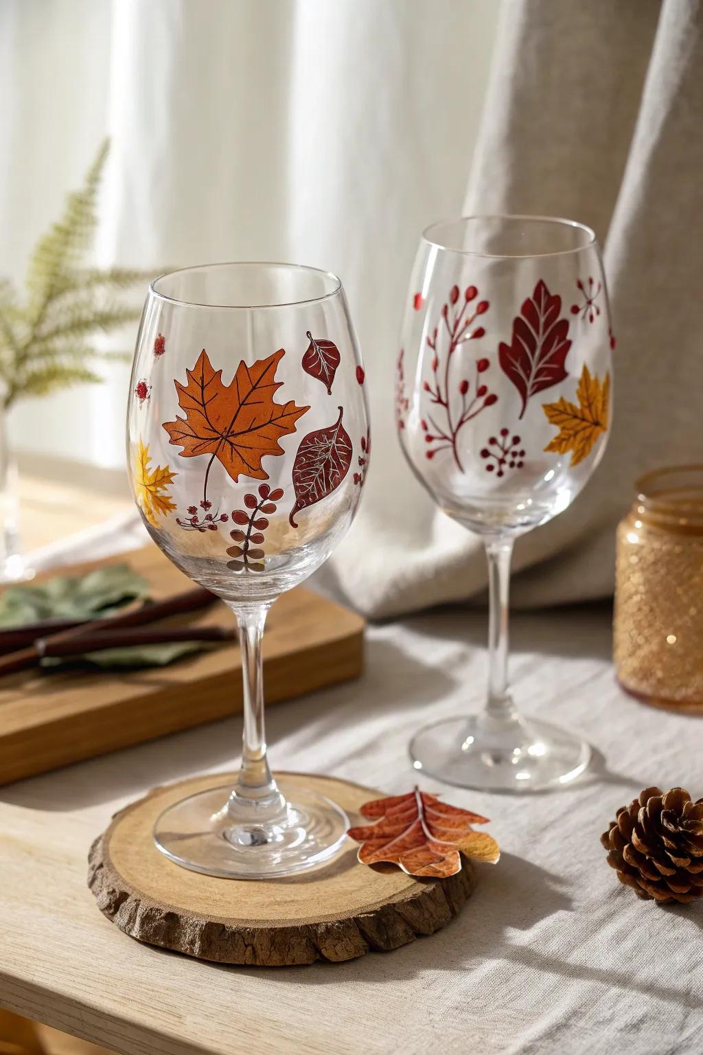 Capture the essence of each season with these beautifully themed wine glasses. A must-have for every season lover.