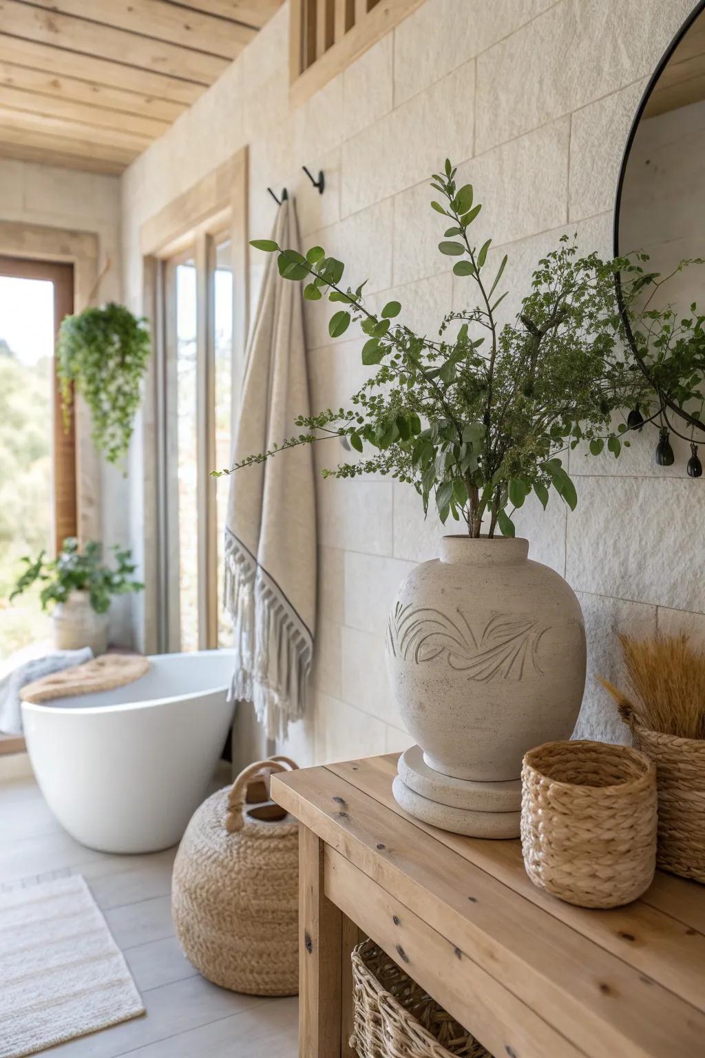 Wall-mounted vases: a chic solution for small spaces. #WallDecor #SpaceSaving