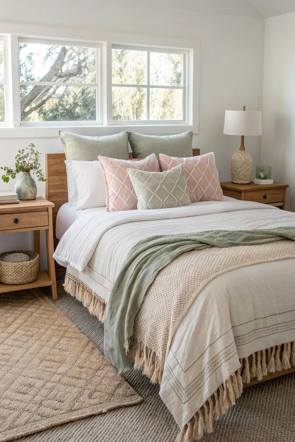 Coordinated textiles add a touch of elegance and unity to your space.