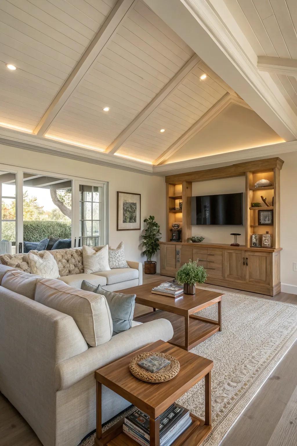 Define your space with soffits that create distinct zones while maintaining an open feel. 🌟