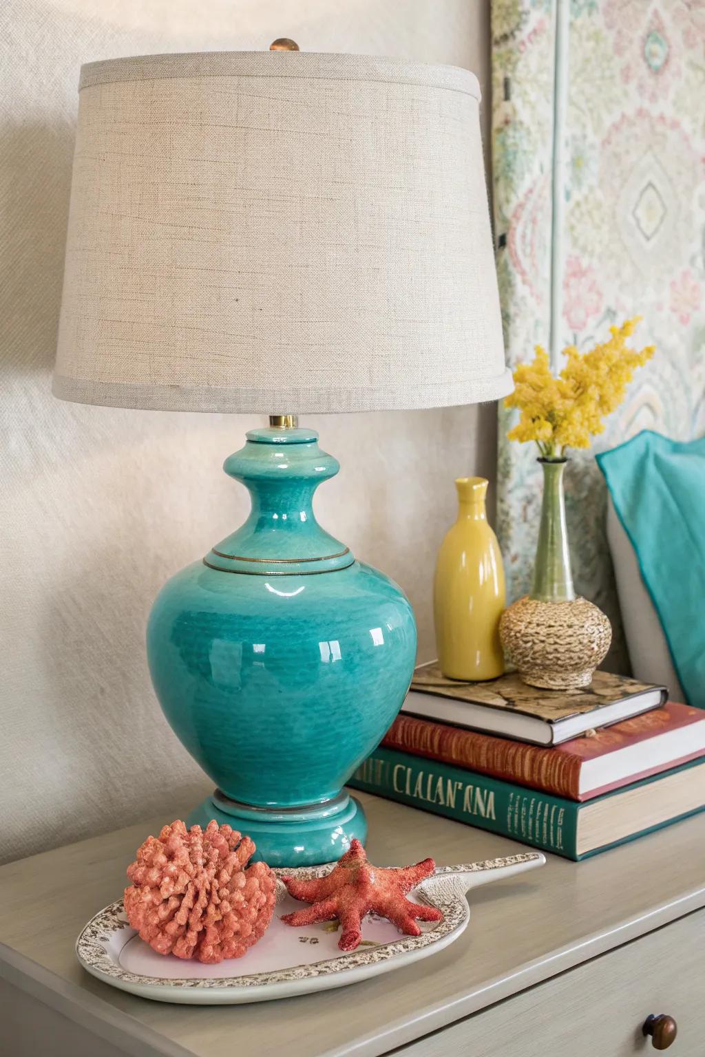 Splash your space with turquoise accents for a refreshing seaside feel. 🌊 #CoastalVibes #HomeInspiration
