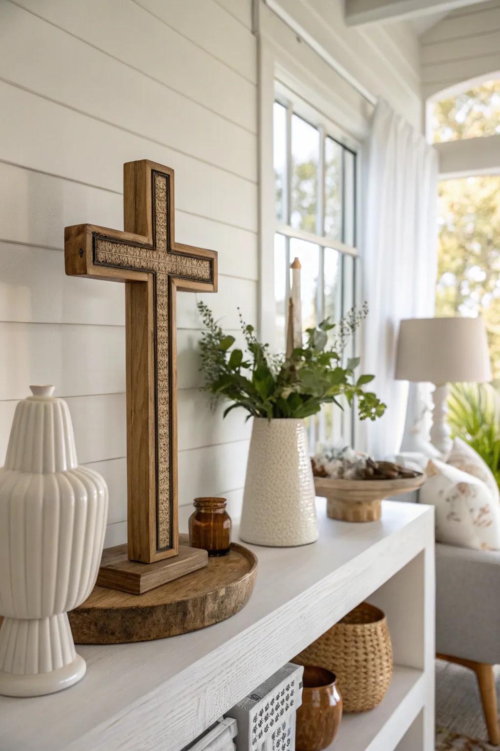 Subtle religious symbols add meaningful touches to your celebration. ✨ #ConfirmationDecor #CelebrationIdeas