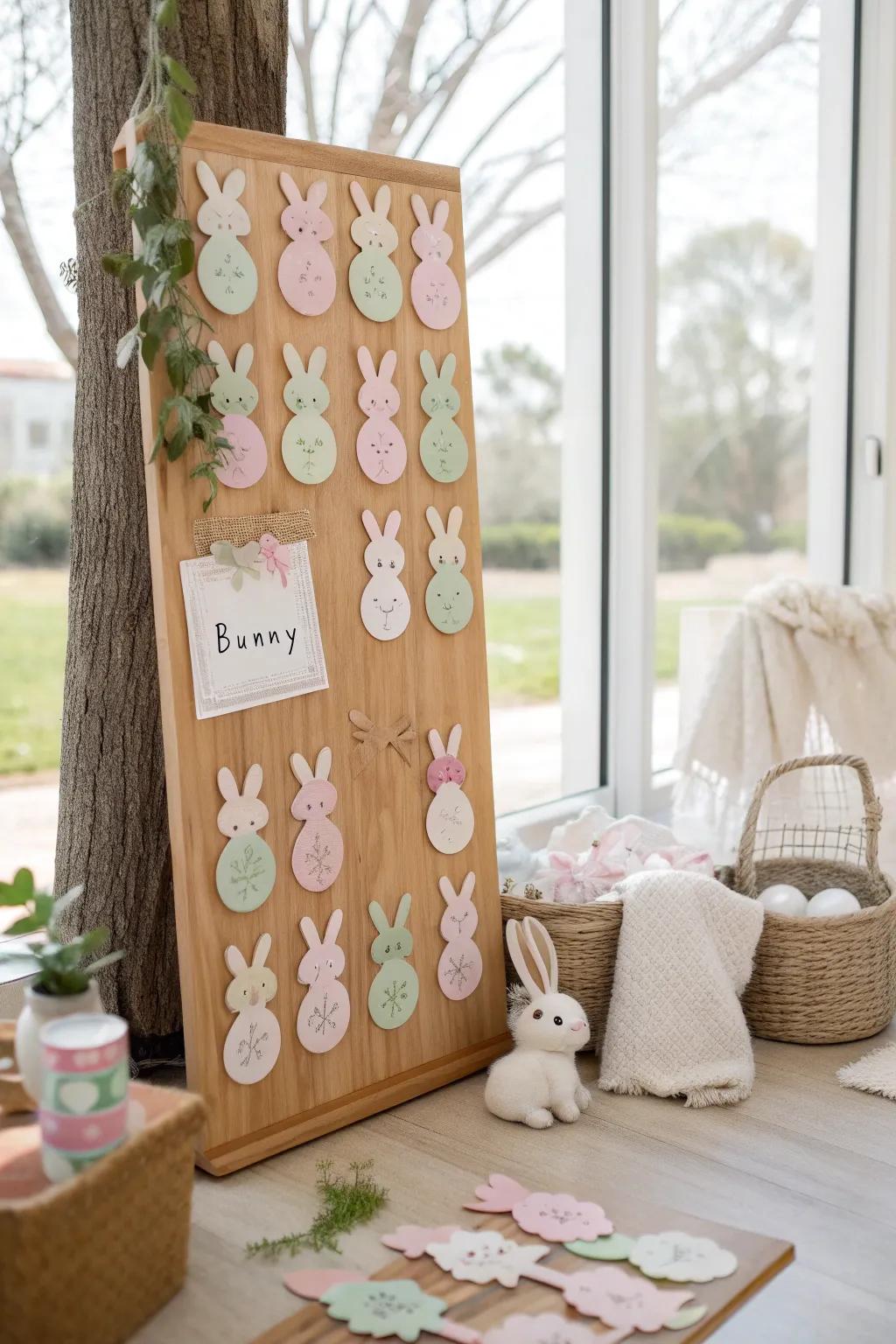 Personalize your Easter display with bunnies that bear your loved ones' names. 🐇💖 #EasterDecor #DIYBunny