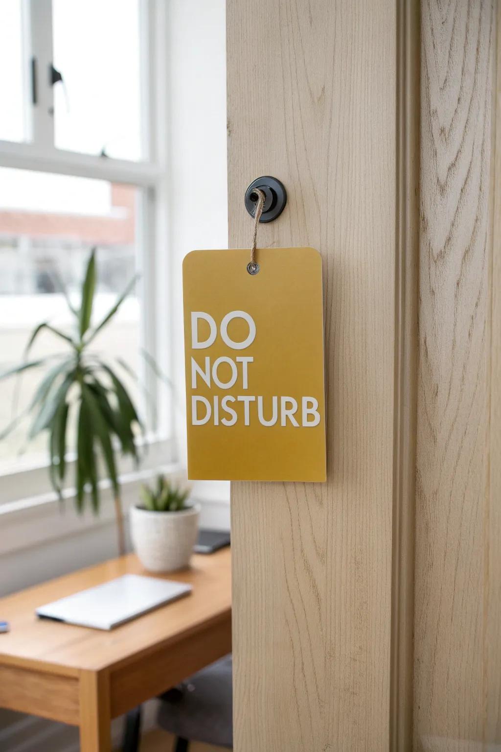 Inject some humor into your office space with playful 'Do Not Disturb' signs. 😄 #OfficeHumor #CreativeSpaces