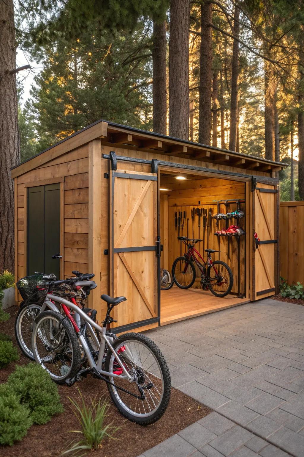 Get creative with multi-purpose sheds that organize your bikes and garden tools in one stylish space. 🌿🚲 #OutdoorLiving #StorageSolutions