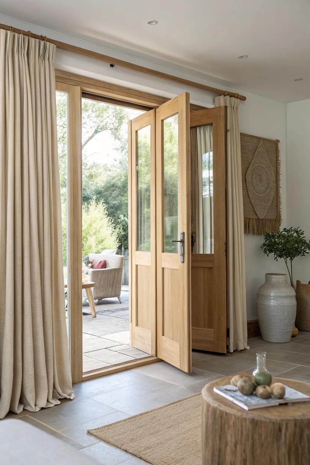 Fold your way to flexibility with bi-fold doors that adapt to your space needs. #DesignFlexibility #HomeDecor