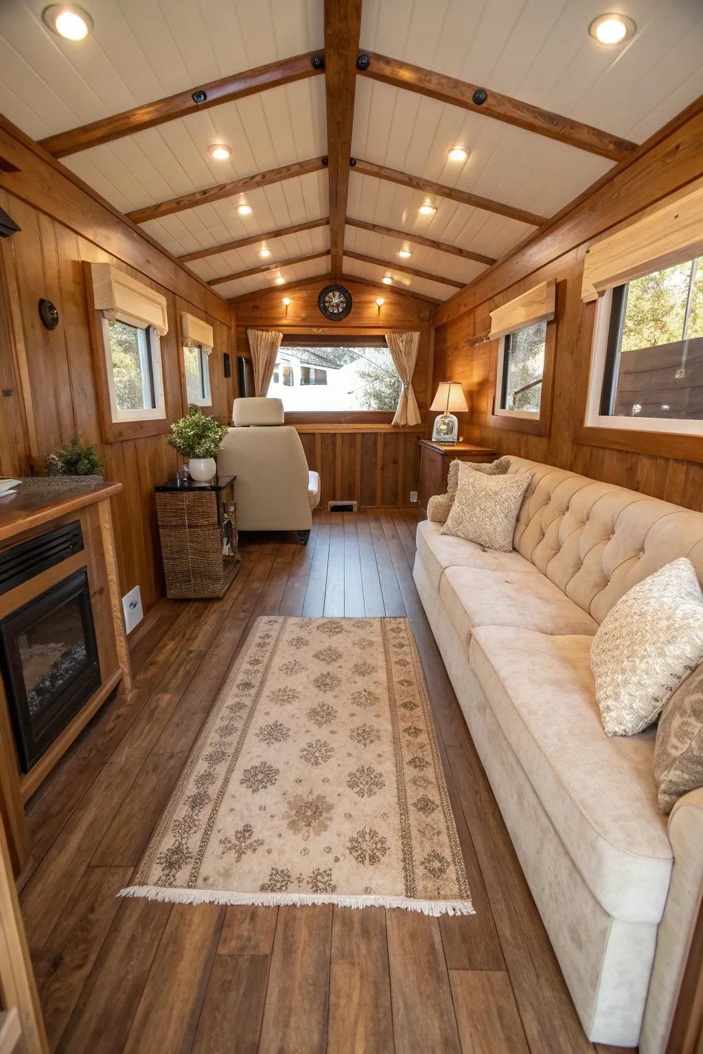 Nothing beats the warmth of wood flooring to make your shed feel like home.