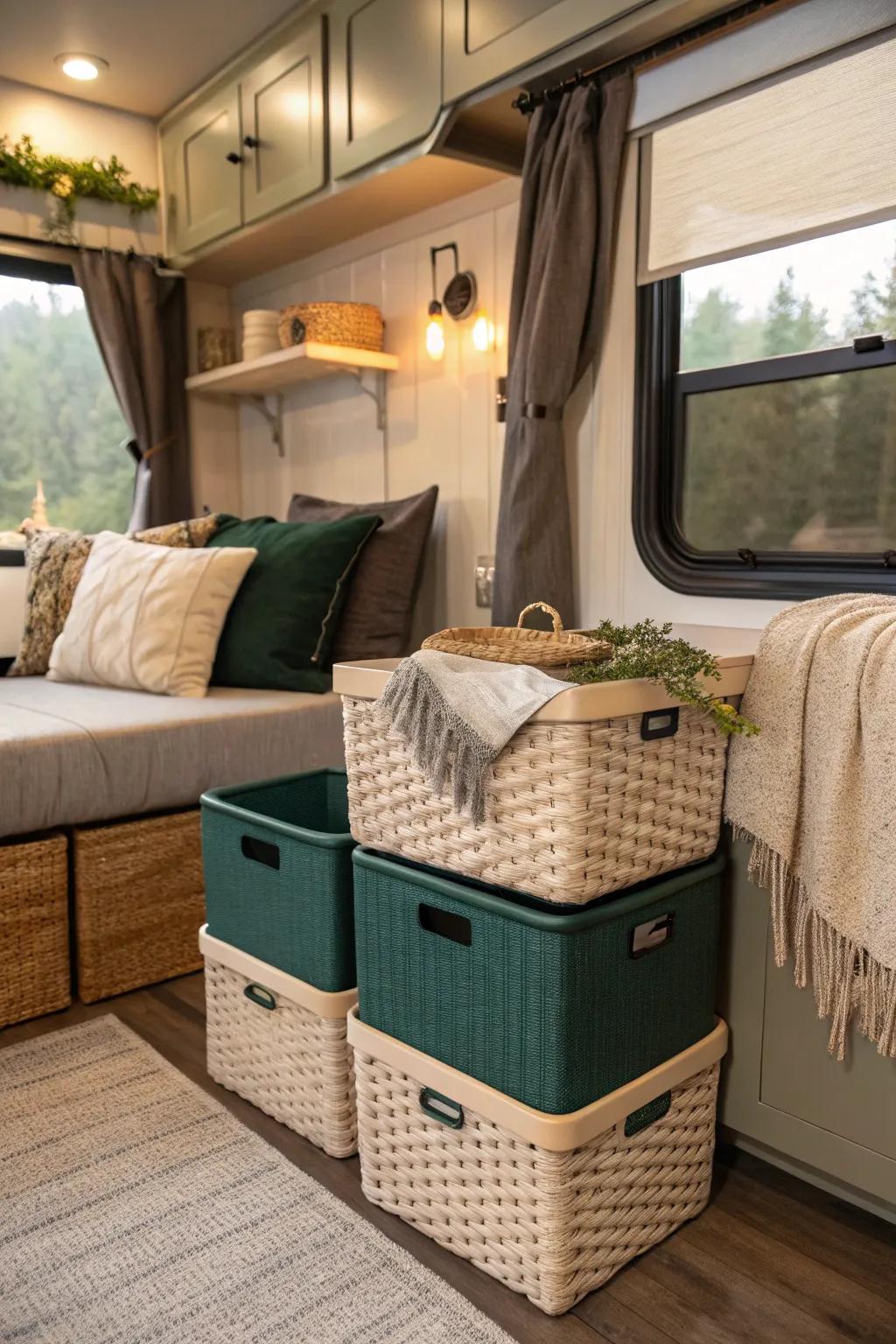 Tailor your storage to fit every nook and cranny with versatile bins.