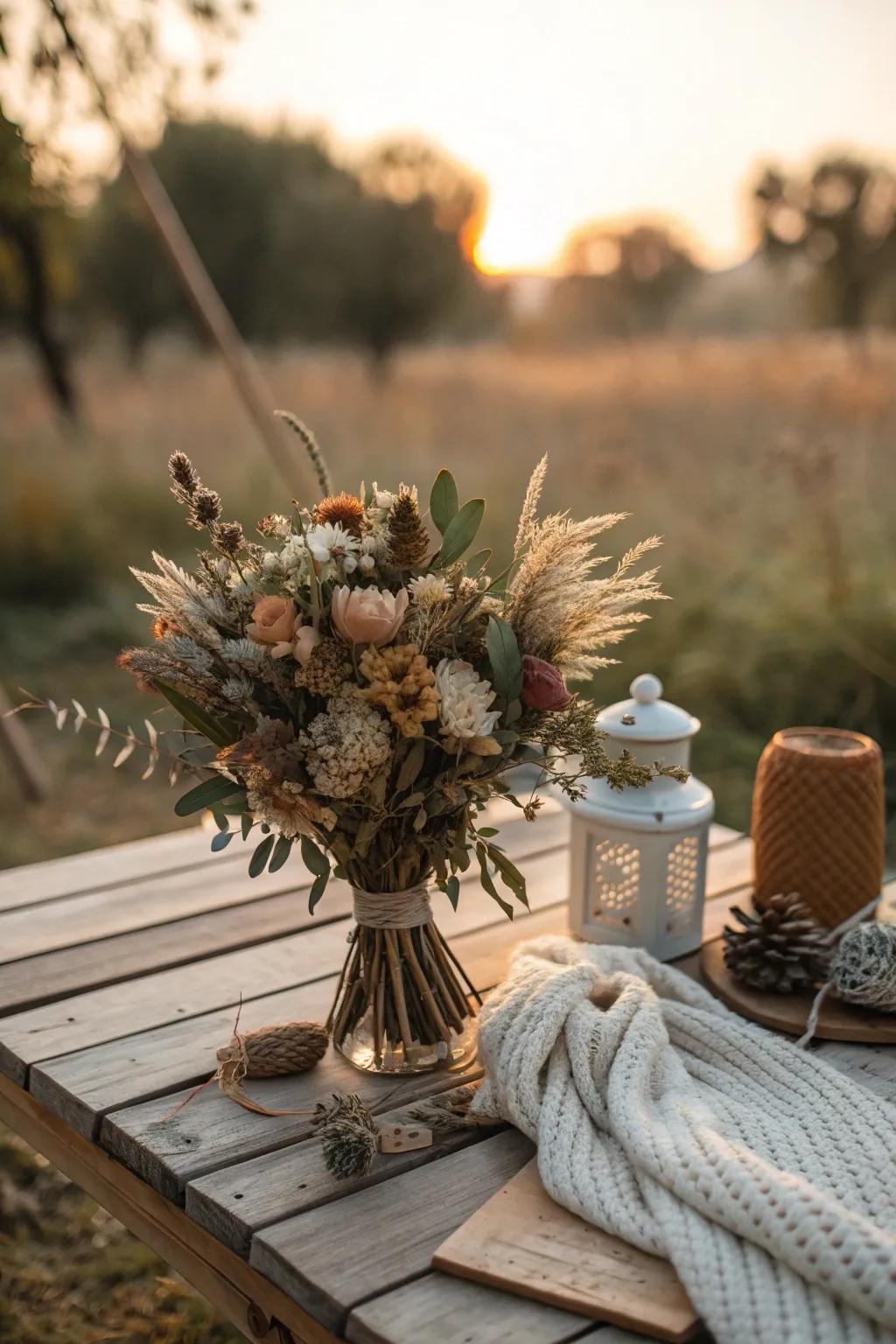 Dried flowers bring timeless beauty and sustainability to your anniversary celebration.