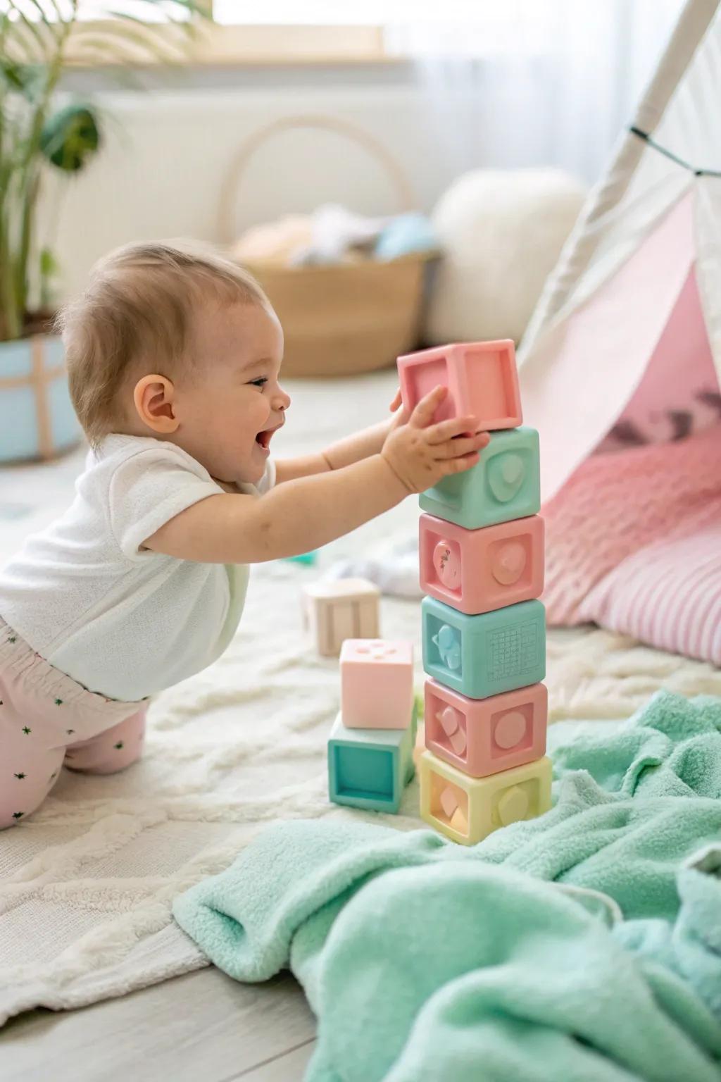 Watch your little one explore and learn with interactive toys that make playtime both fun and educational.