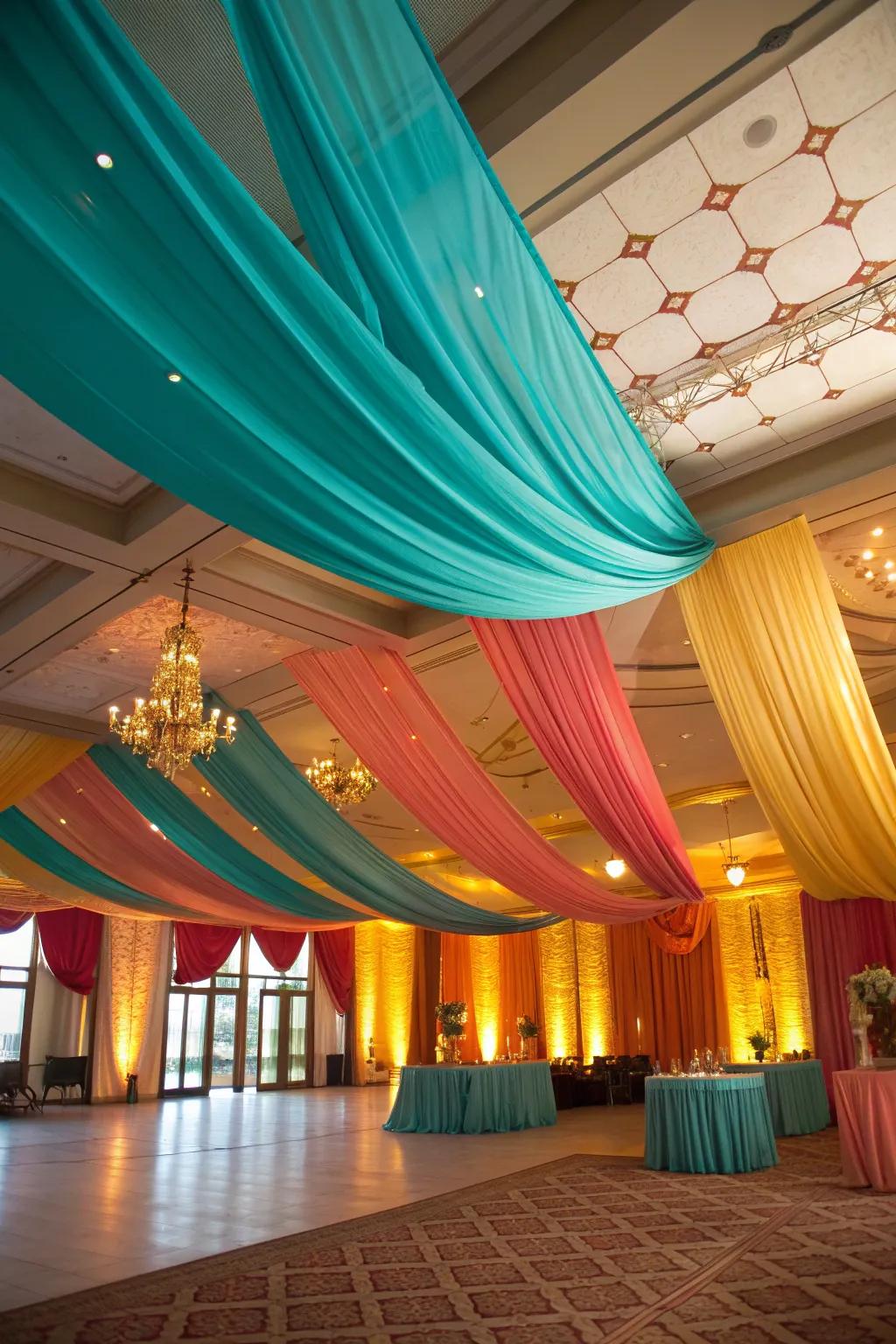 Transform any space with flowing drapery for a romantic touch.