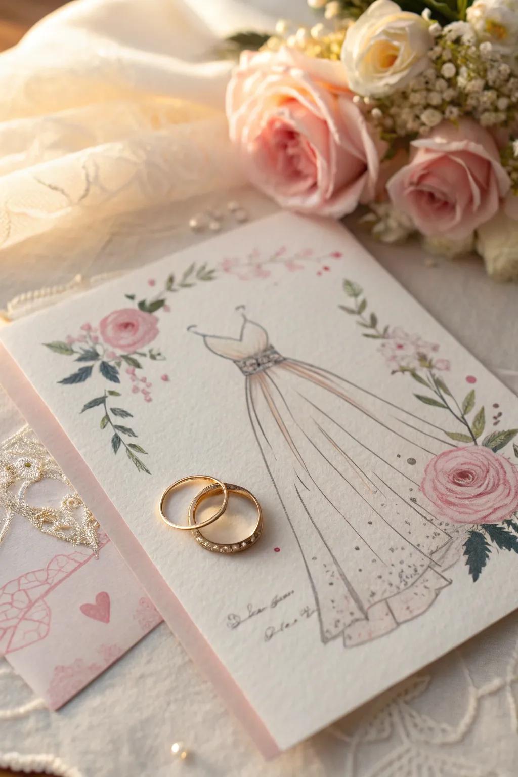 Thematic elements add a whimsical and memorable touch to your card design.