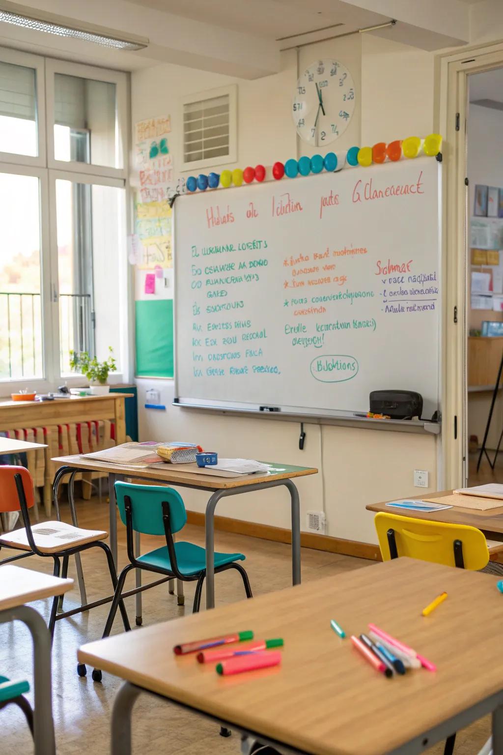 Encourage student participation with interactive spaces that invite engagement.