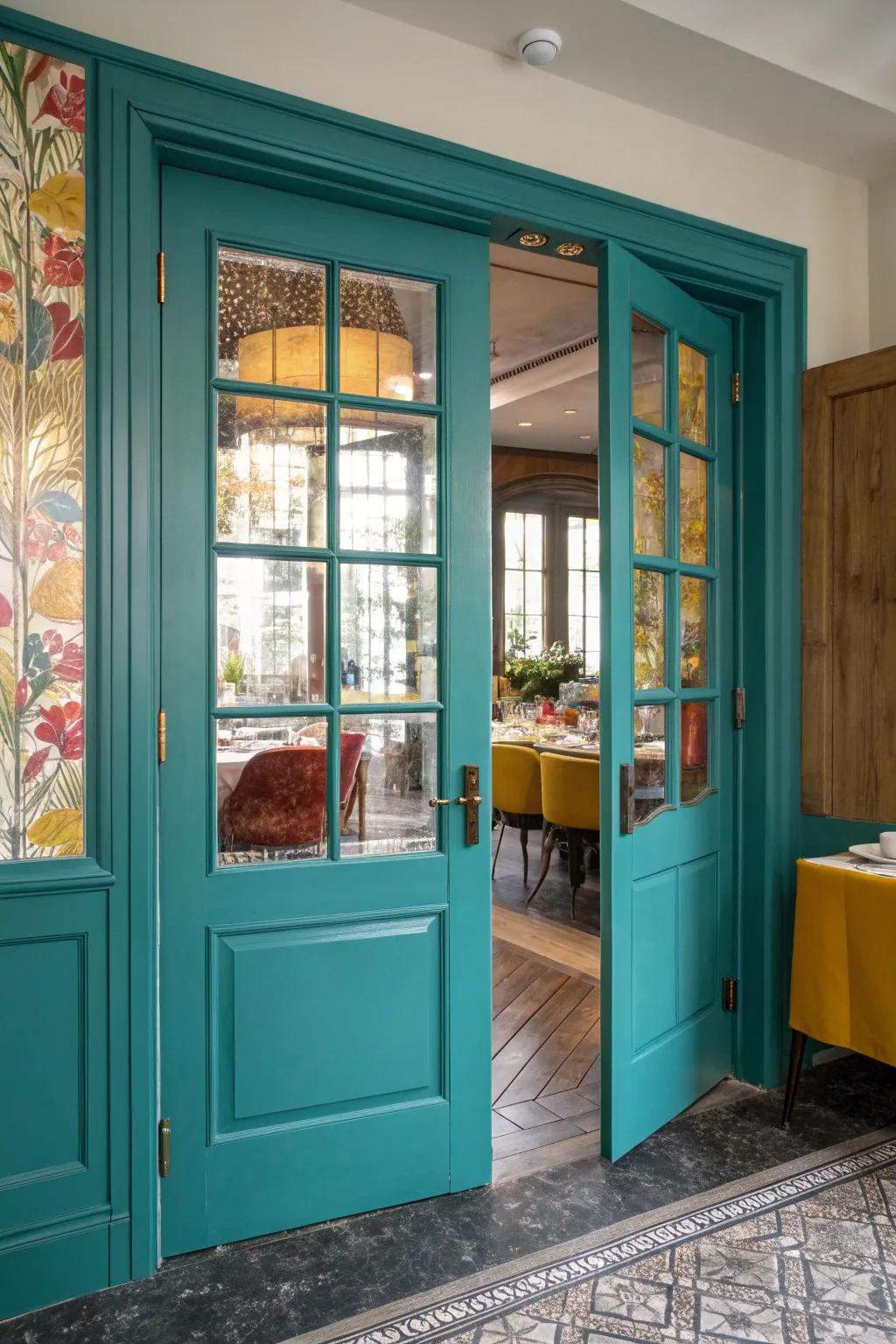 Infuse elegance into your dining area with decorative glass panels that captivate.